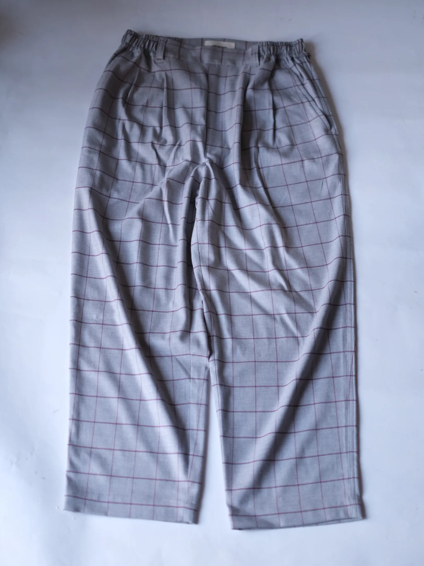 wonderland "Two Tuck Check Pants"