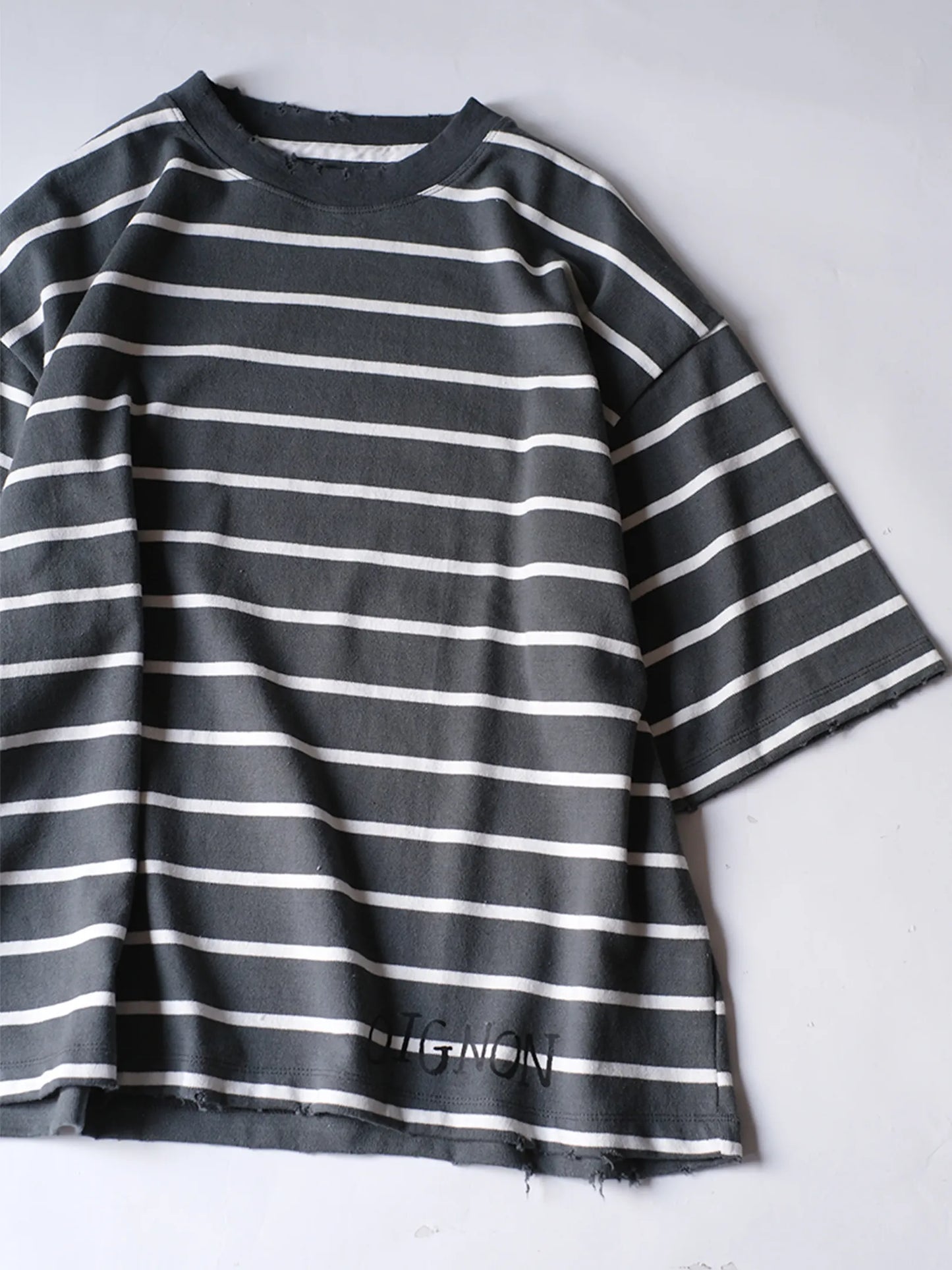 LUCEBER "DAMAGE BORDER S/S Tee(2colors)"