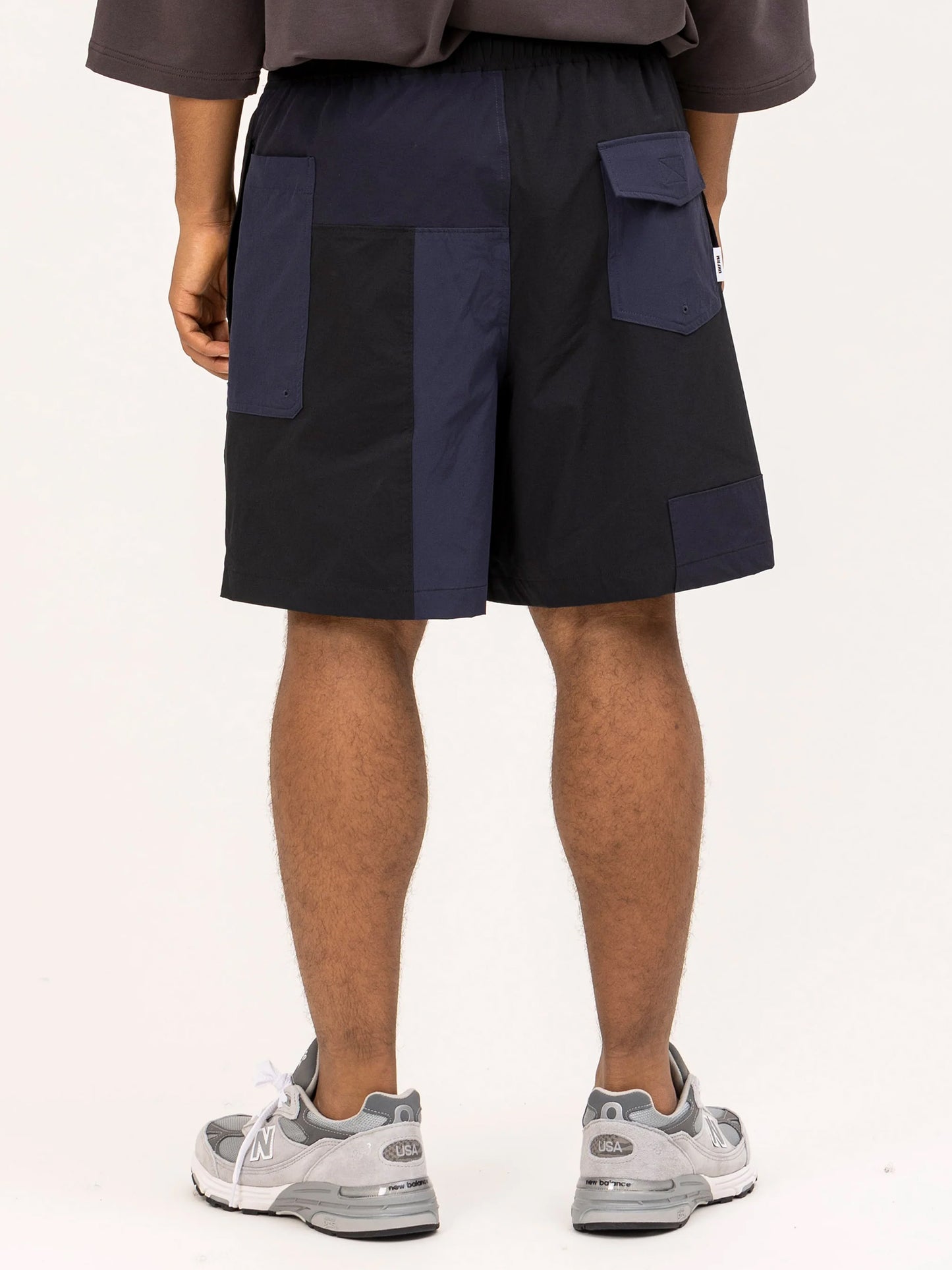 UNFRM "2WAY STRETCH PATCHWORK BAGGY SHORTS(2colors)"