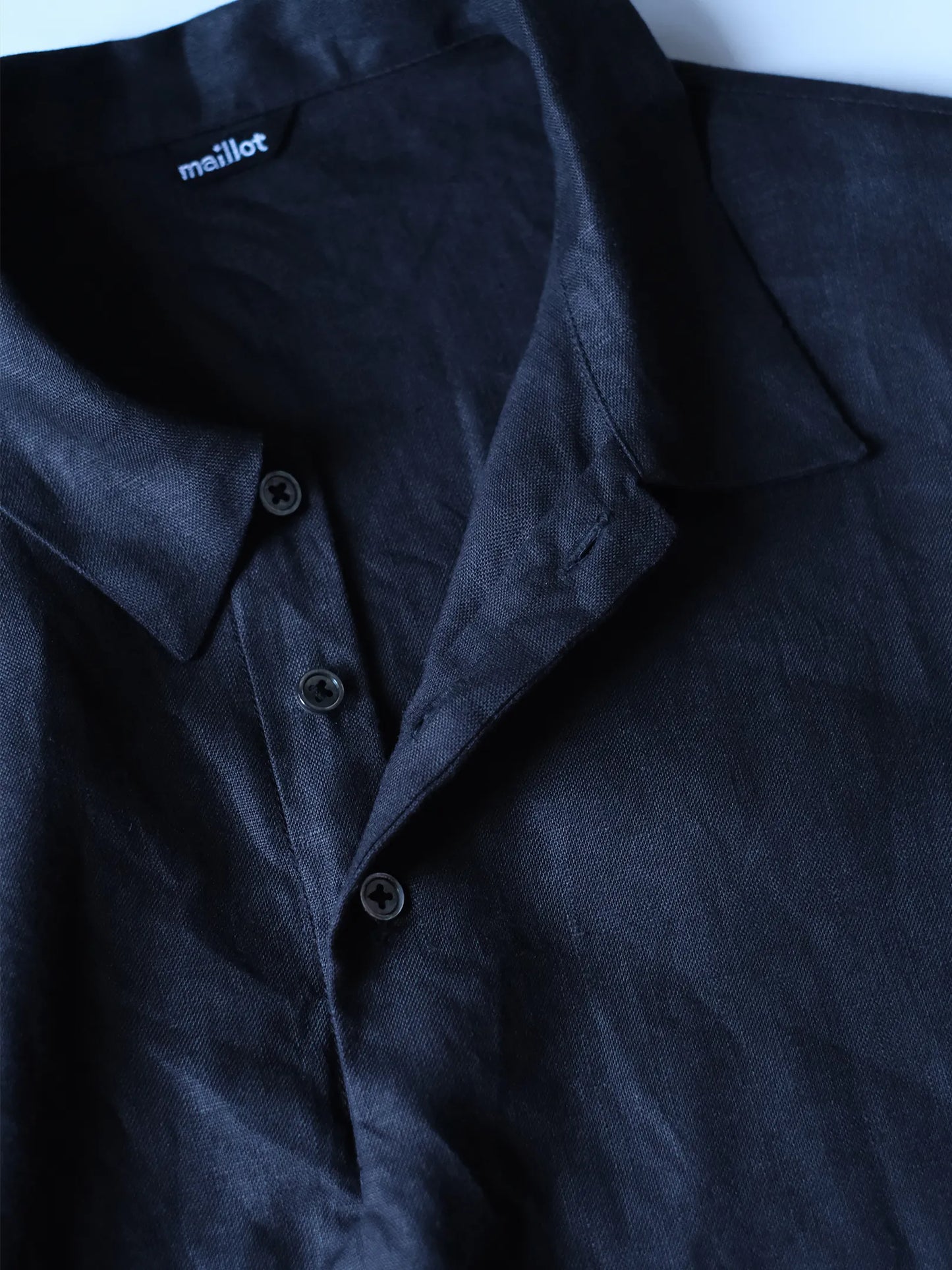 maillot mature "linen big polo shirt-Tee"
