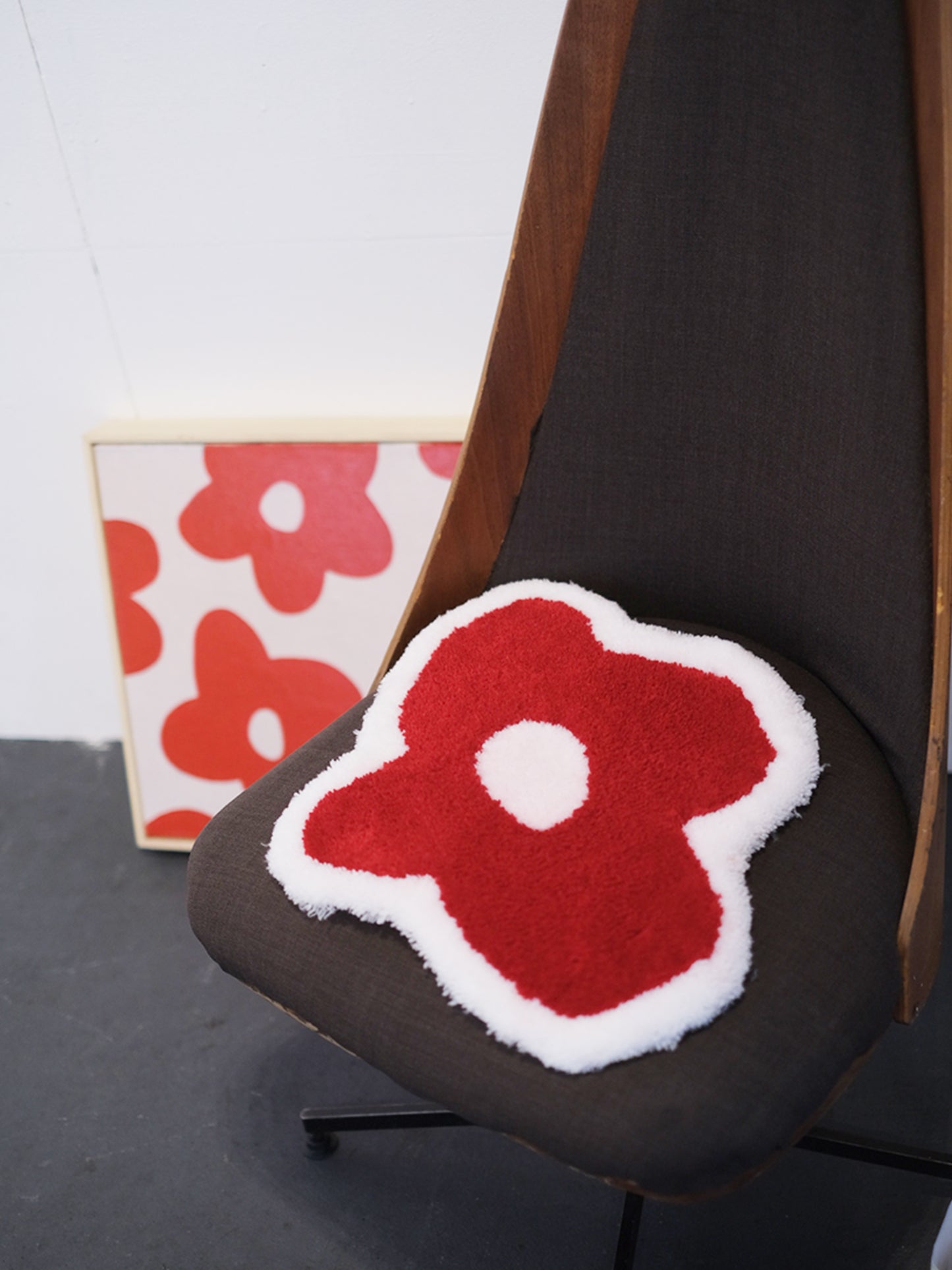 PANIRUG×ina takayuki "FLOWER RUG(WHITE)"