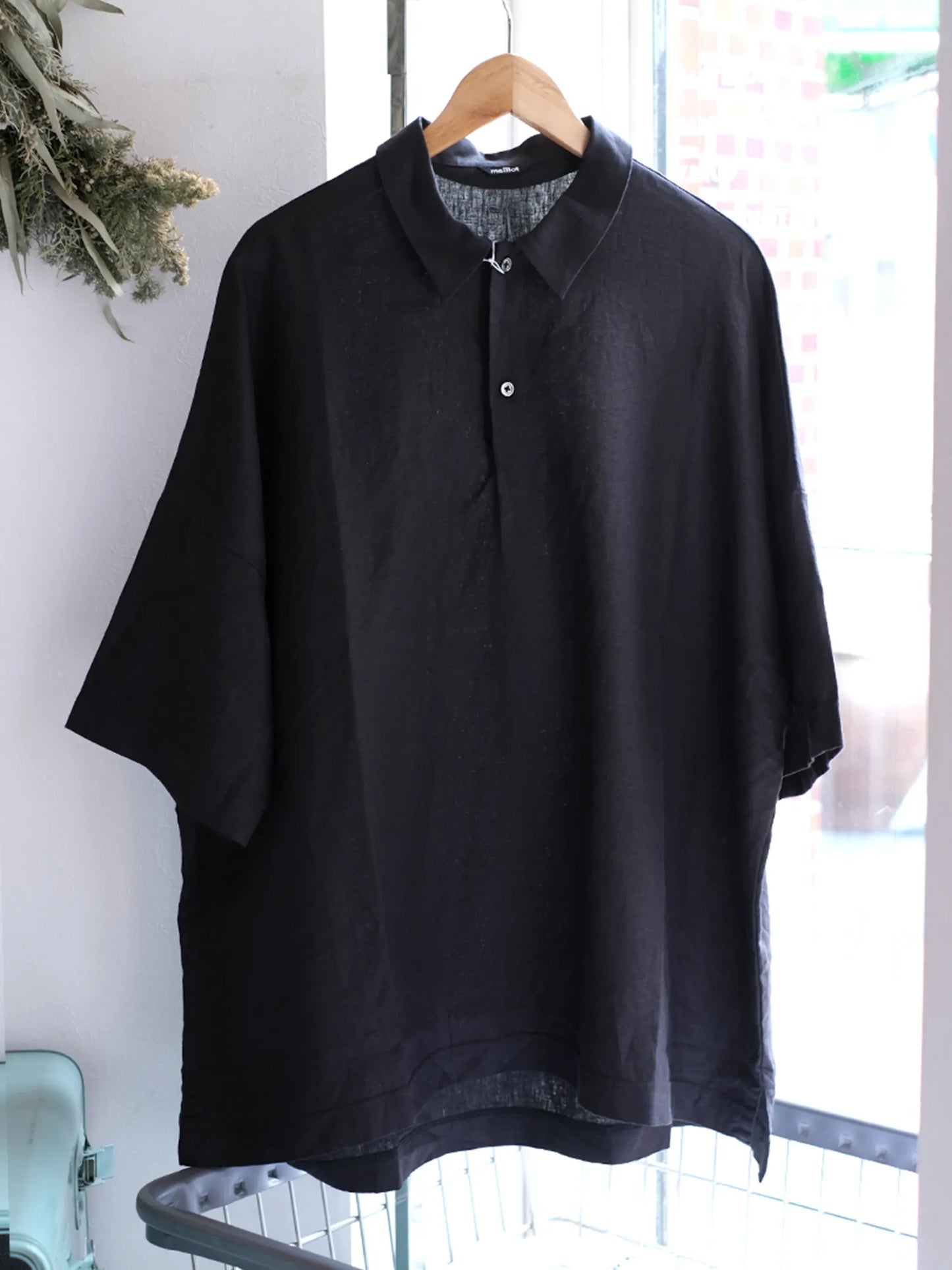 maillot mature "linen big polo shirt-Tee"