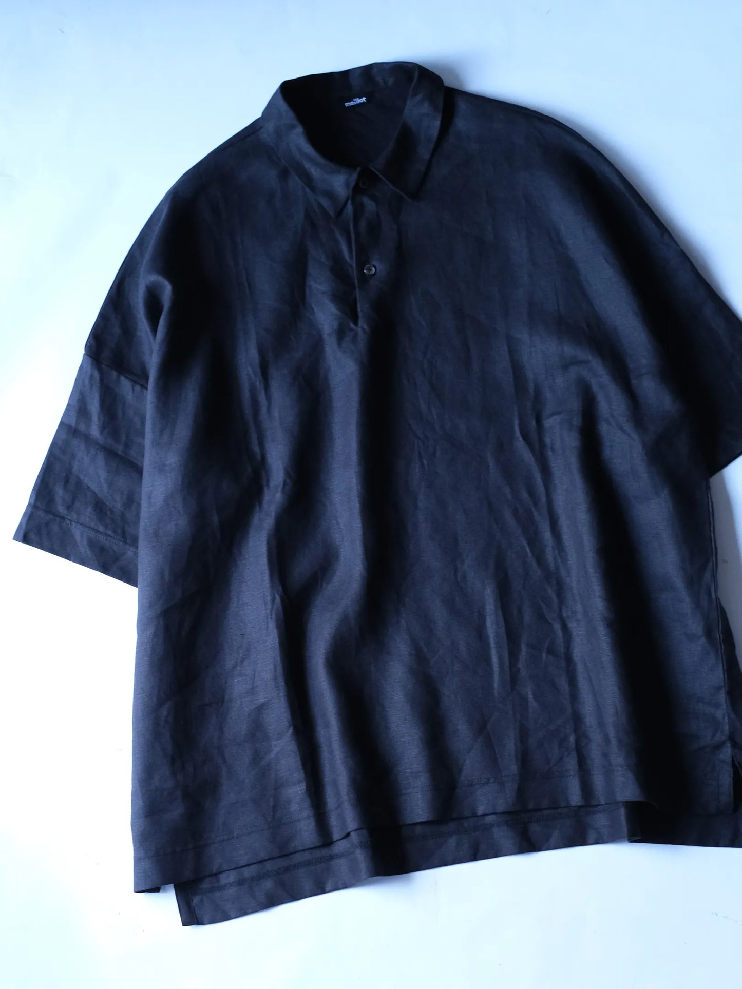 maillot mature "linen big polo shirt-Tee"
