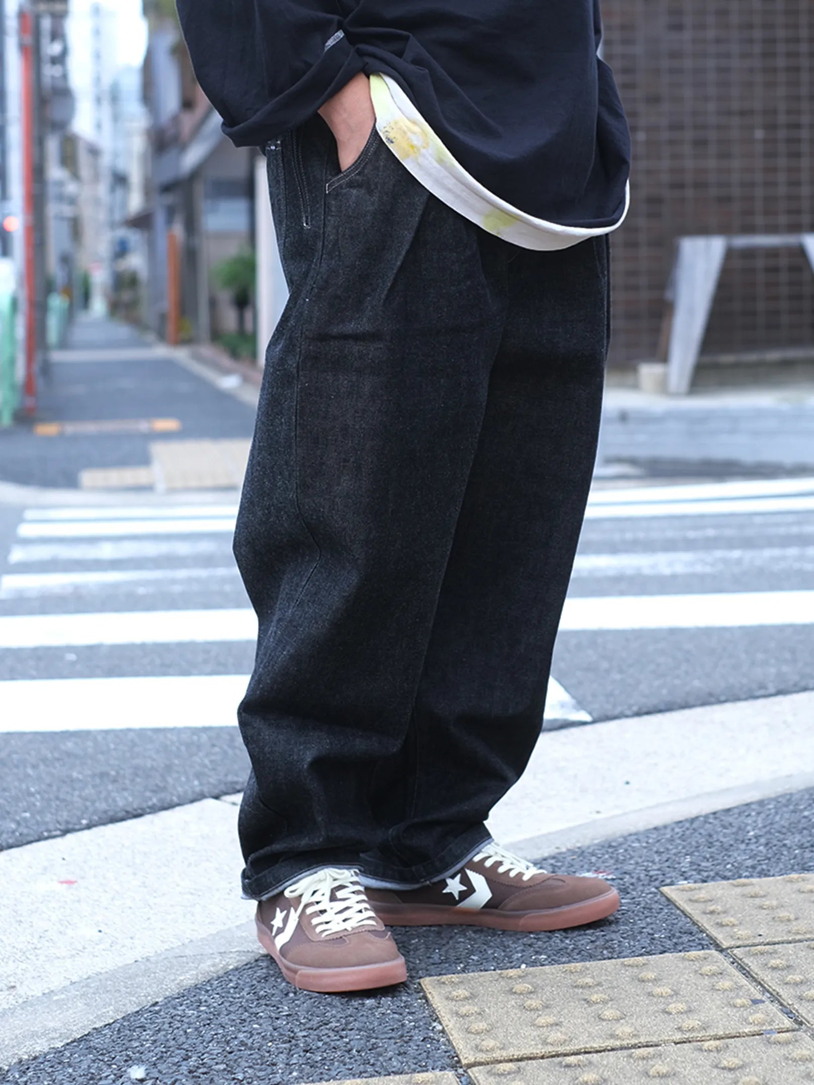 FAKIE STANCE D-50 Nylon BLK Mサイズ FAKIE STANCE フェイキースタンス】D-50 Nylon Stretch Pants
