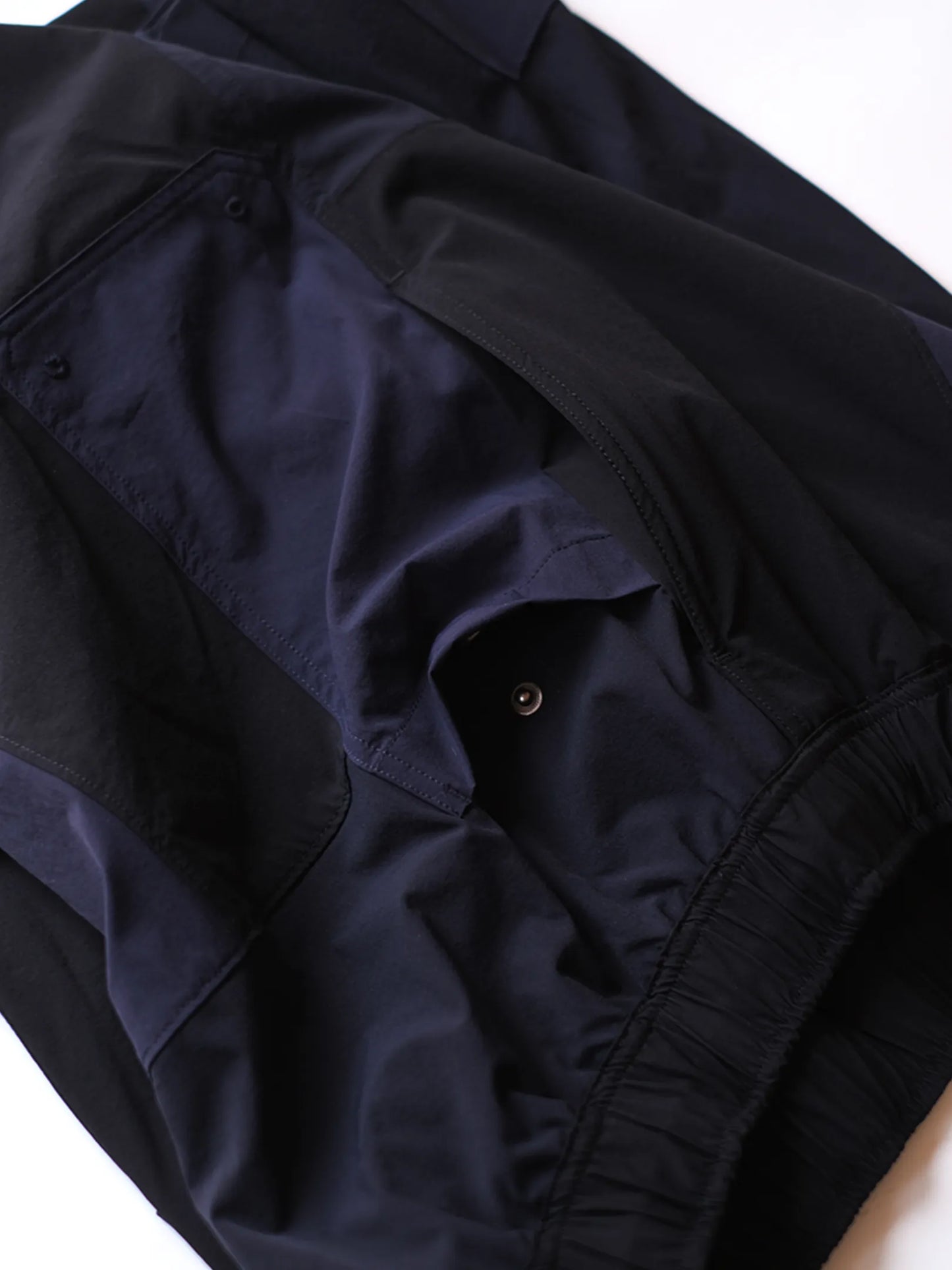 UNFRM "2WAY STRETCH PATCHWORK BAGGY SHORTS(2colors)"