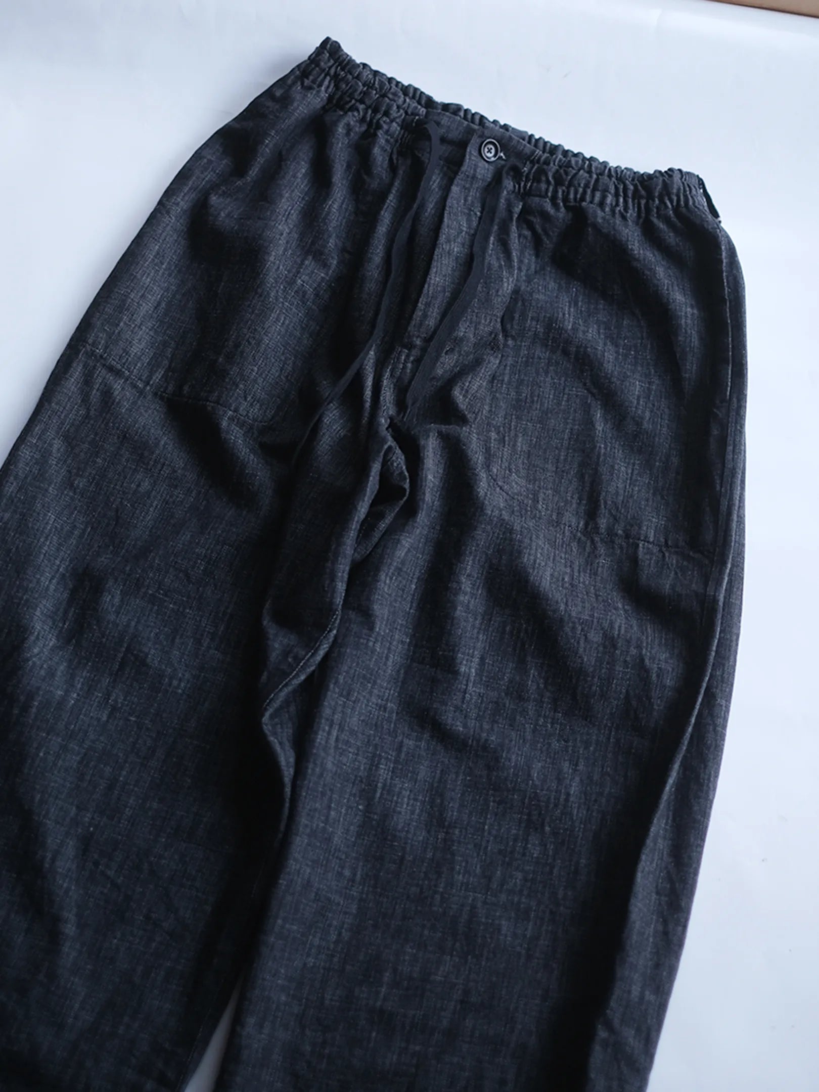 SOWBOW "蒼氓EZパンツ-WIDE-(9oz BLACK DENIM)"