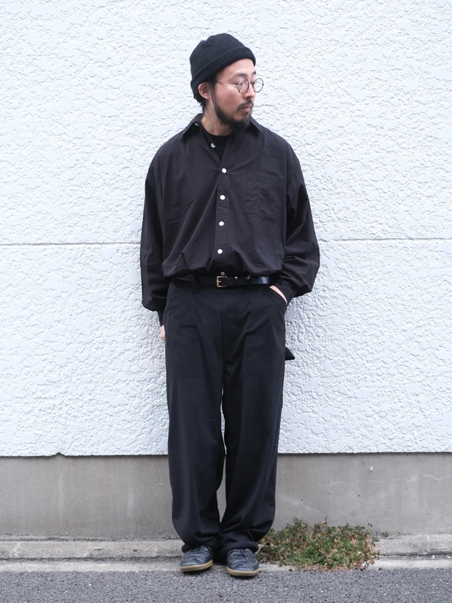 SOWBOW "蒼氓シャツ/G ROUND BOTTOM RC SHIRT(COTTON/SILK)"