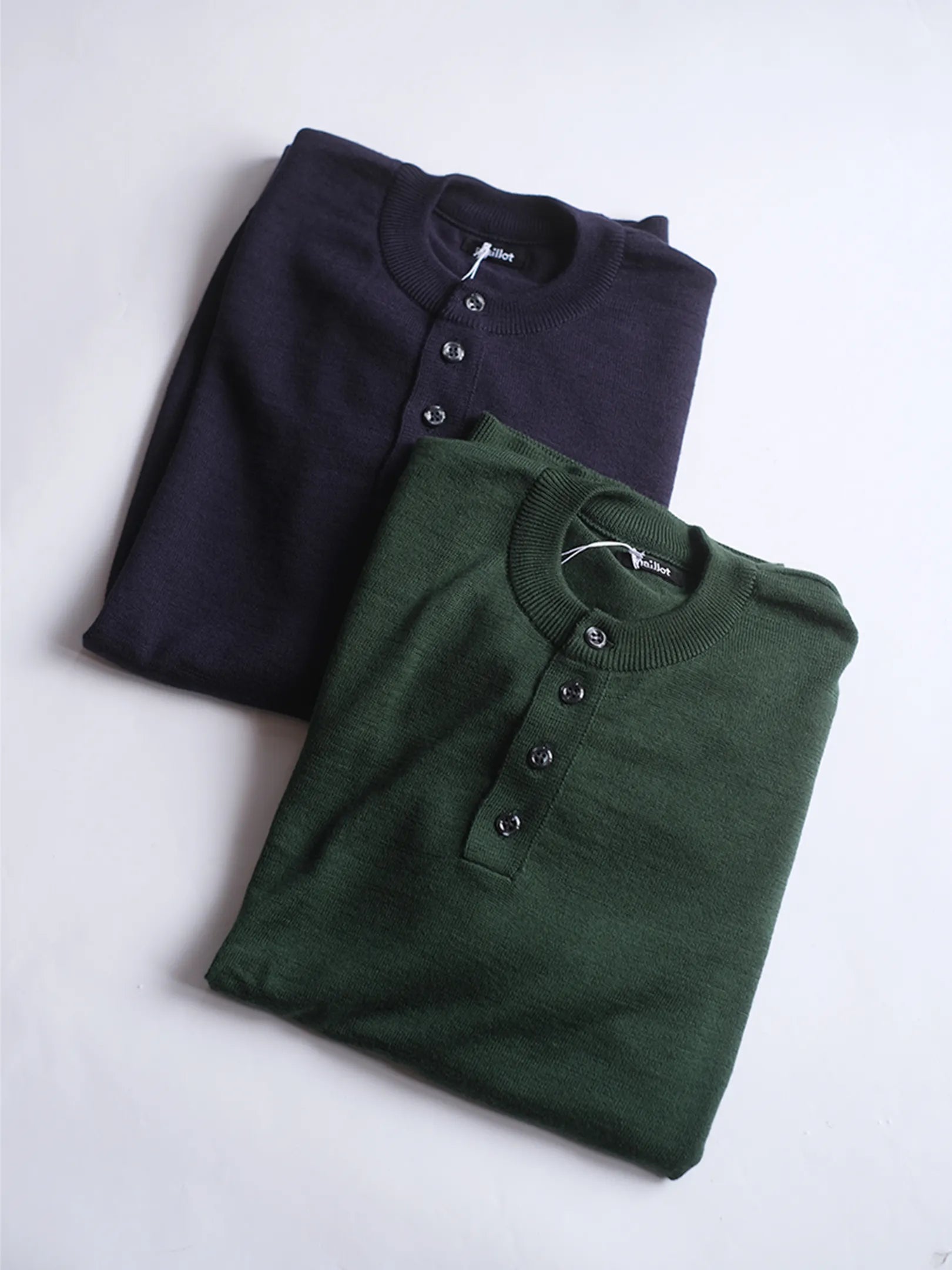 maillot mature "Boundary Henley Sweater(2colors)"