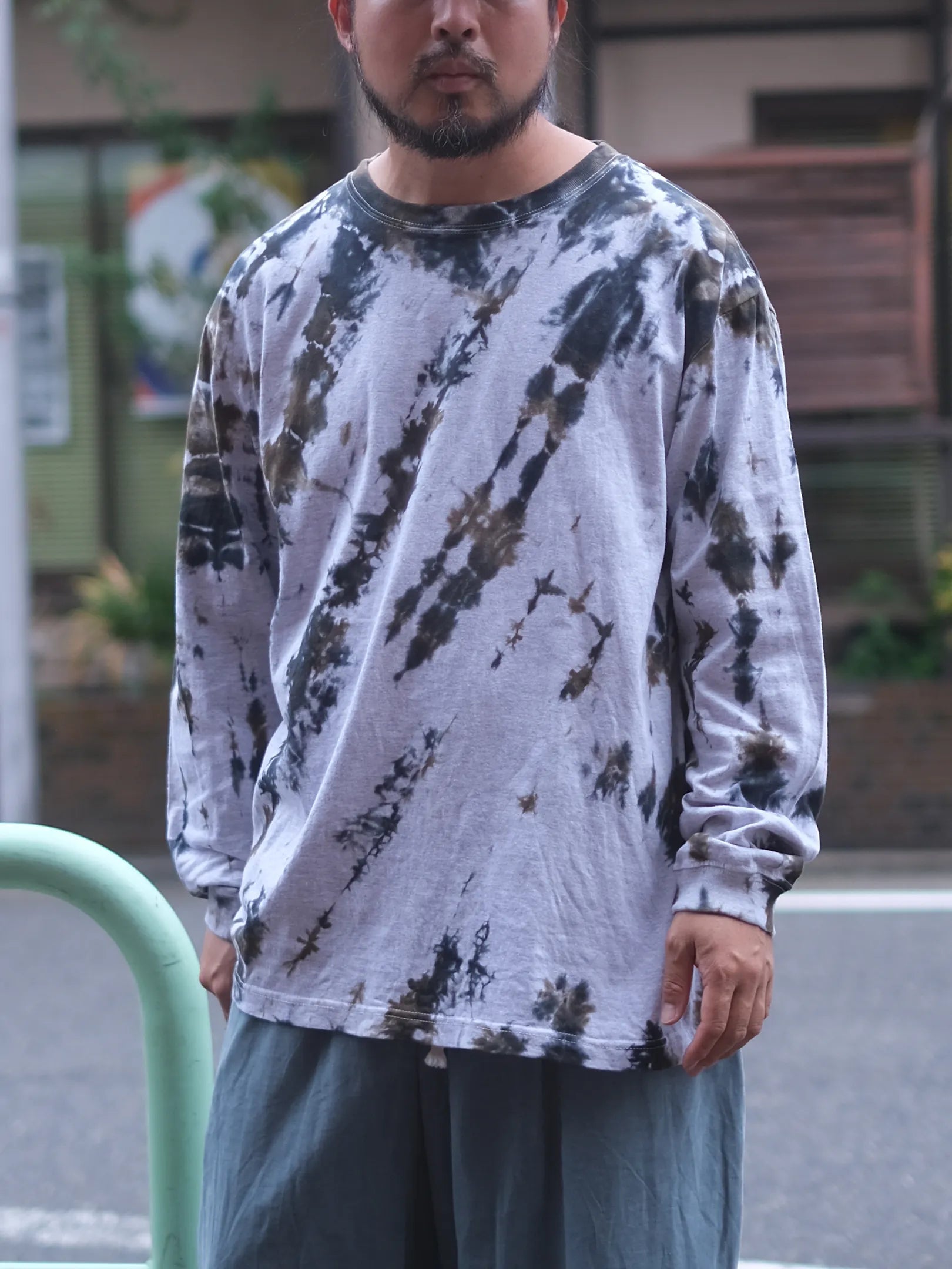 Panio 　"L/S Tee-HAND DYED(A)"