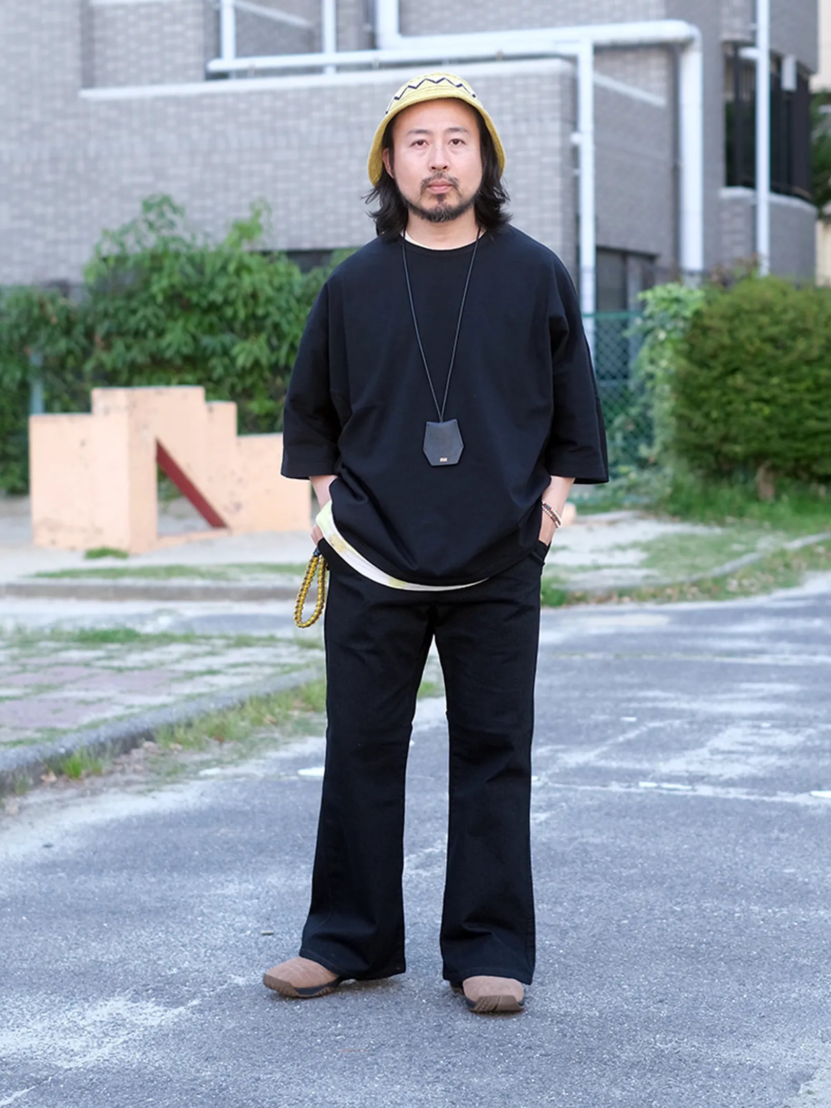 UNFRM "COTTON KNIT MESH RELAXED DOLMAN 6/10 PULLOVER(2colors)"