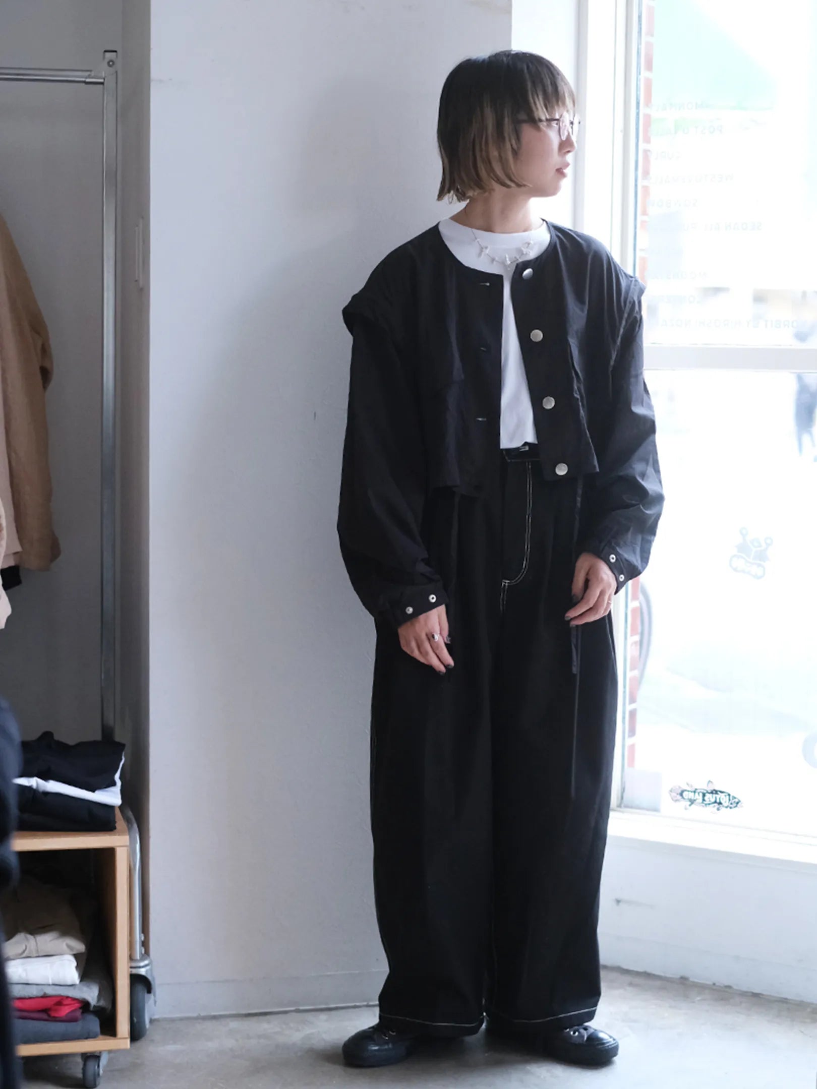 ANTHOM "ナイロン ミリタリー袖取り外しアウター"