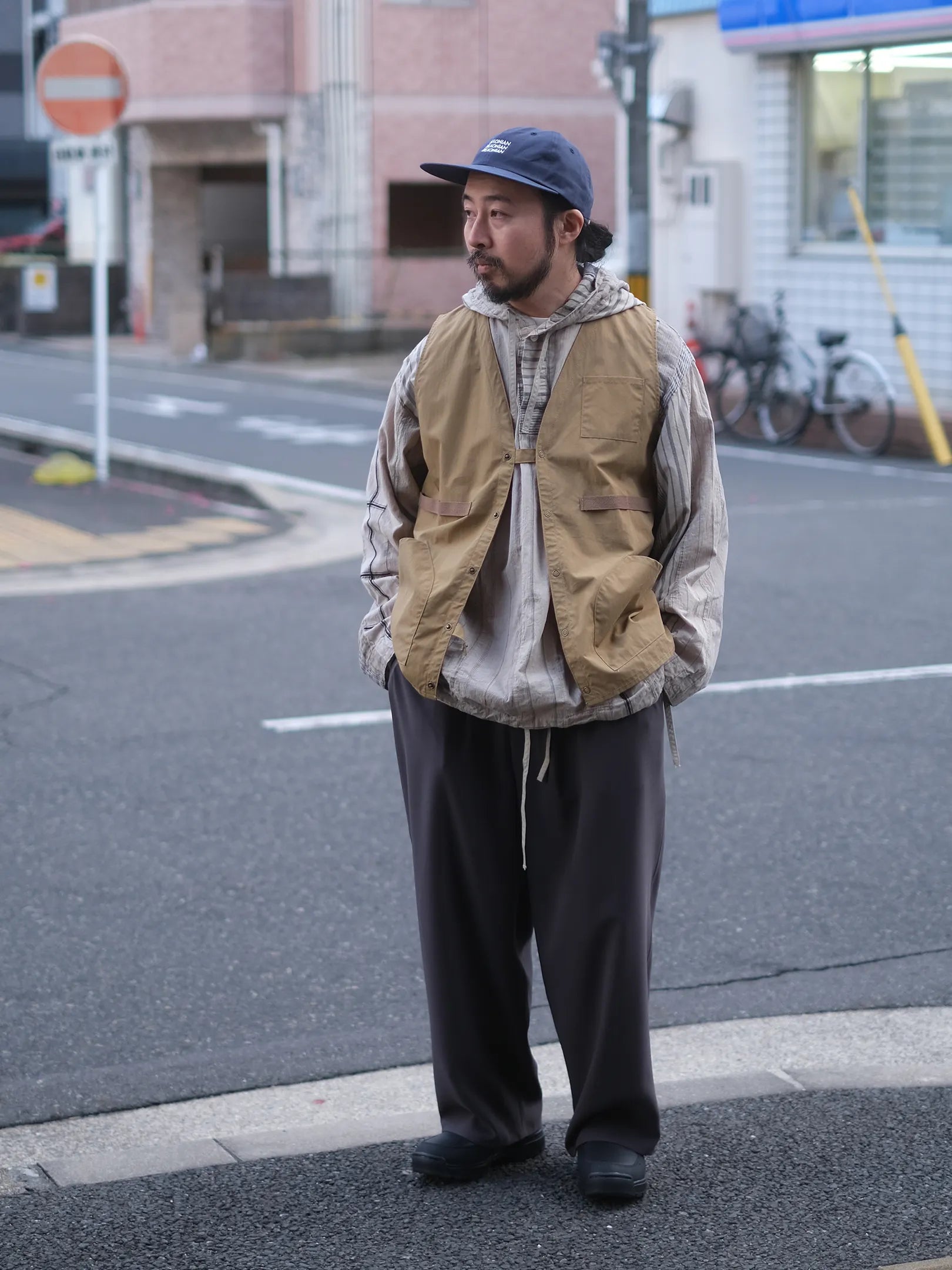 ARTE POVERA "ストライプMIXMIX フードSH"