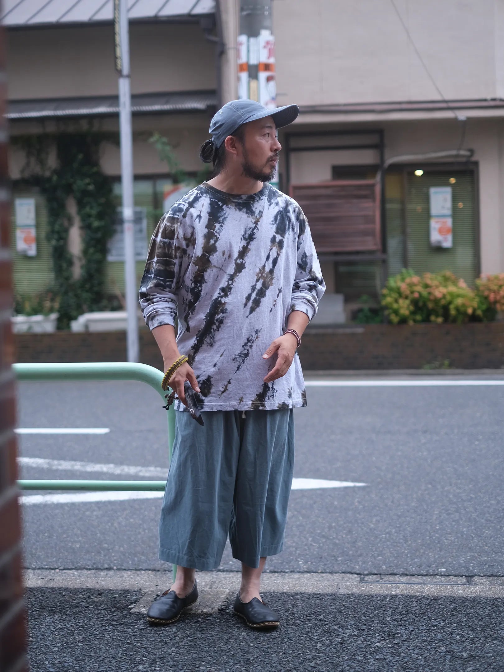 Panio 　"L/S Tee-HAND DYED(A)"