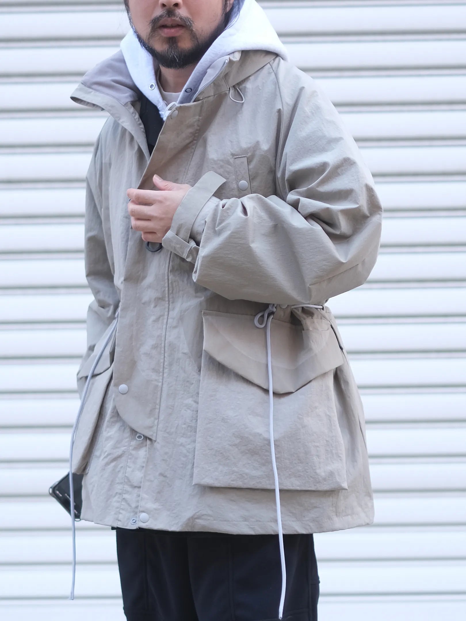 norbit by Hiroshi Nozawa "Printed patch mountain parka(GRAY)"