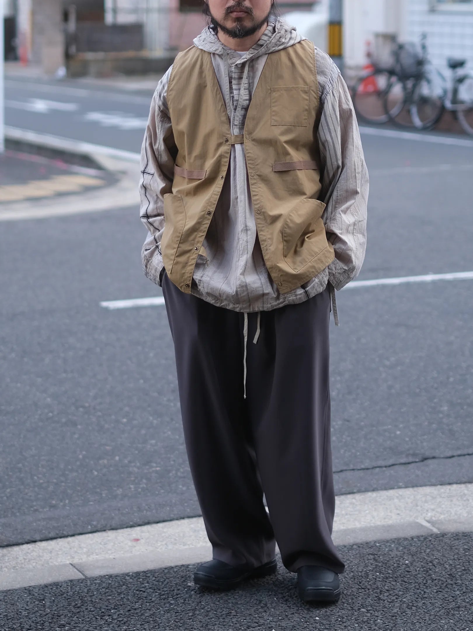 ARTE POVERA "ストライプMIXMIX フードSH"