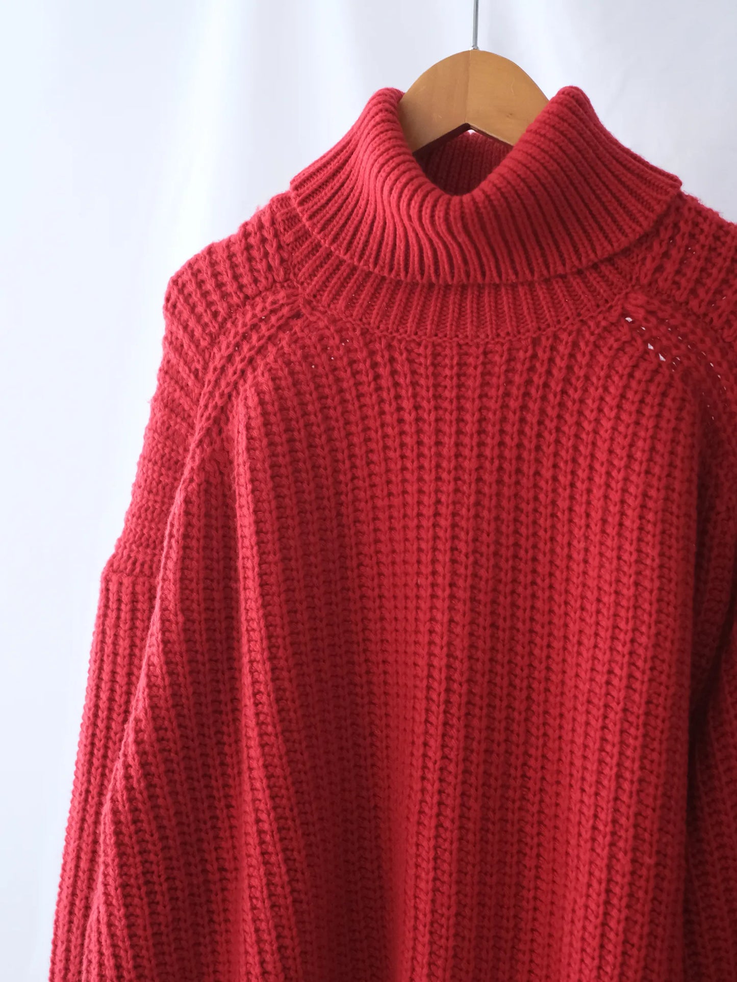 manon "LOW GAUGE HIGH NECK OVER KNIT(2colors)"