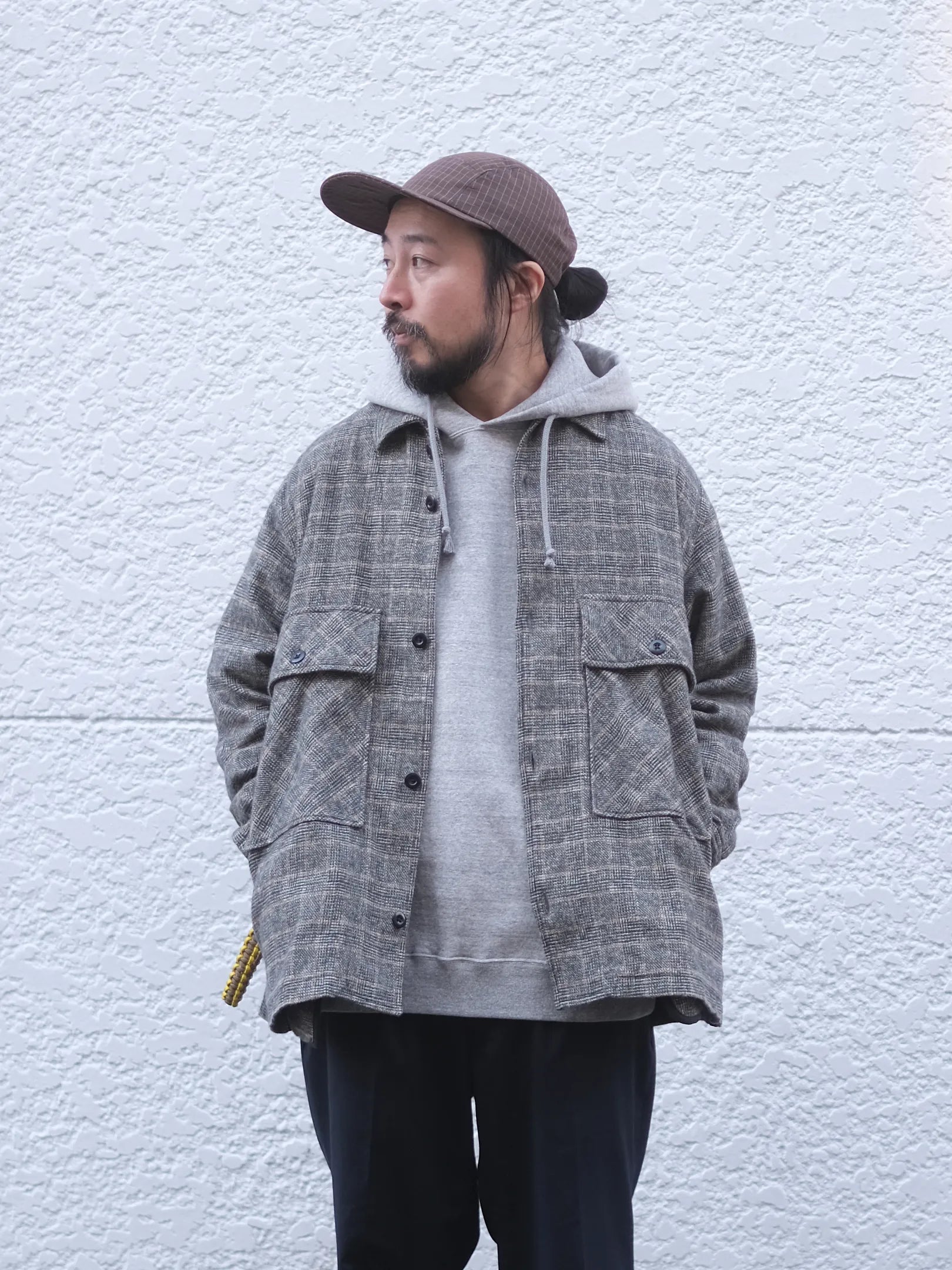 maillot "Tweedy Cotton Check Shirt Jacket"