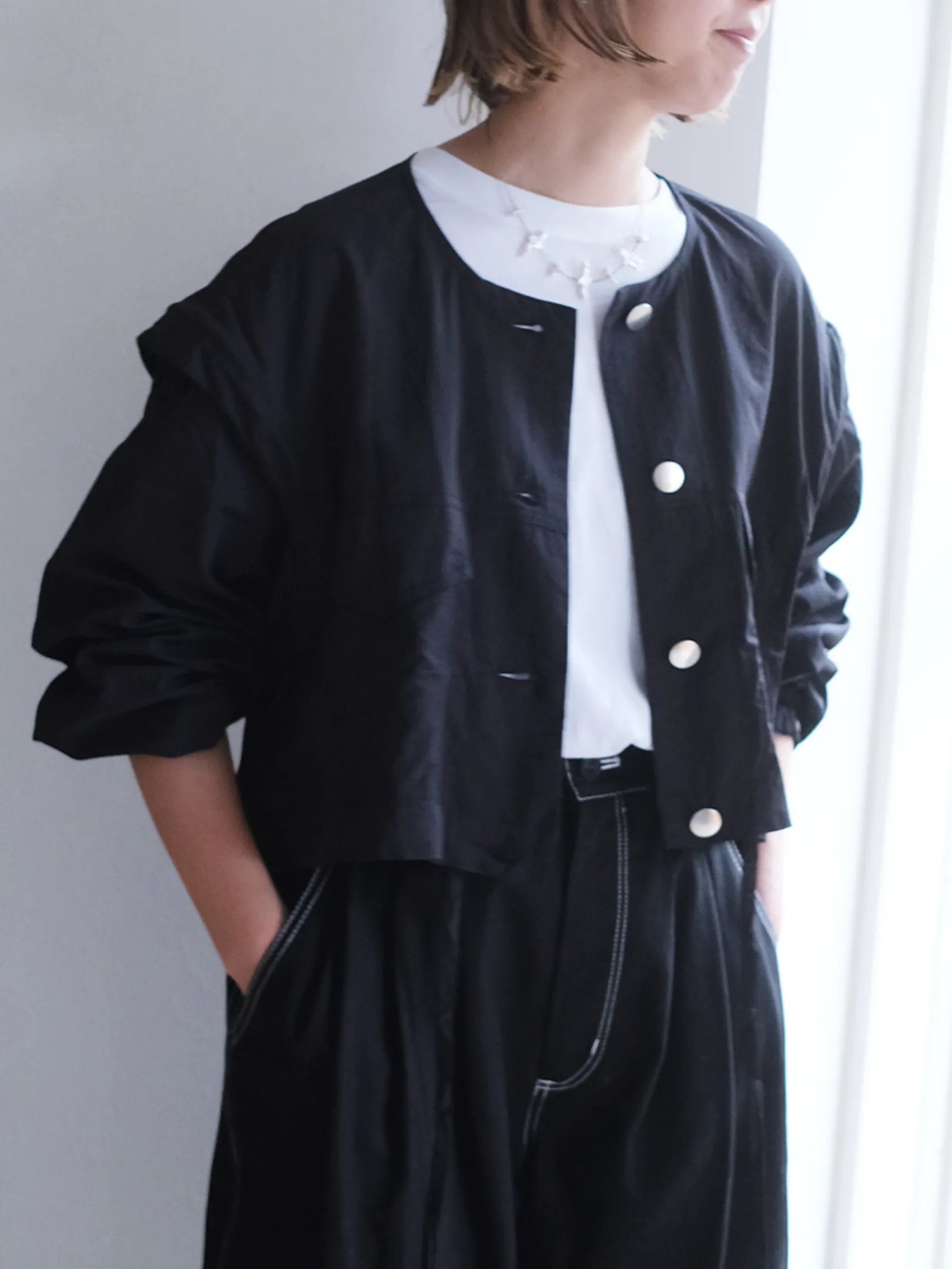 ANTHOM "ナイロン ミリタリー袖取り外しアウター"