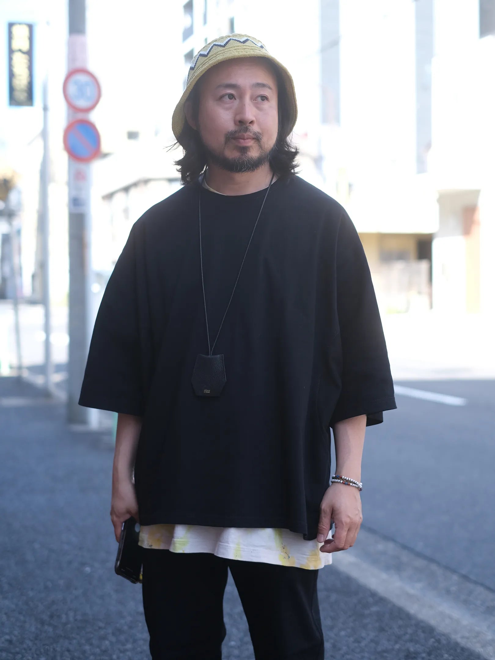 UNFRM "COTTON KNIT MESH RELAXED DOLMAN 6/10 PULLOVER(2colors)"