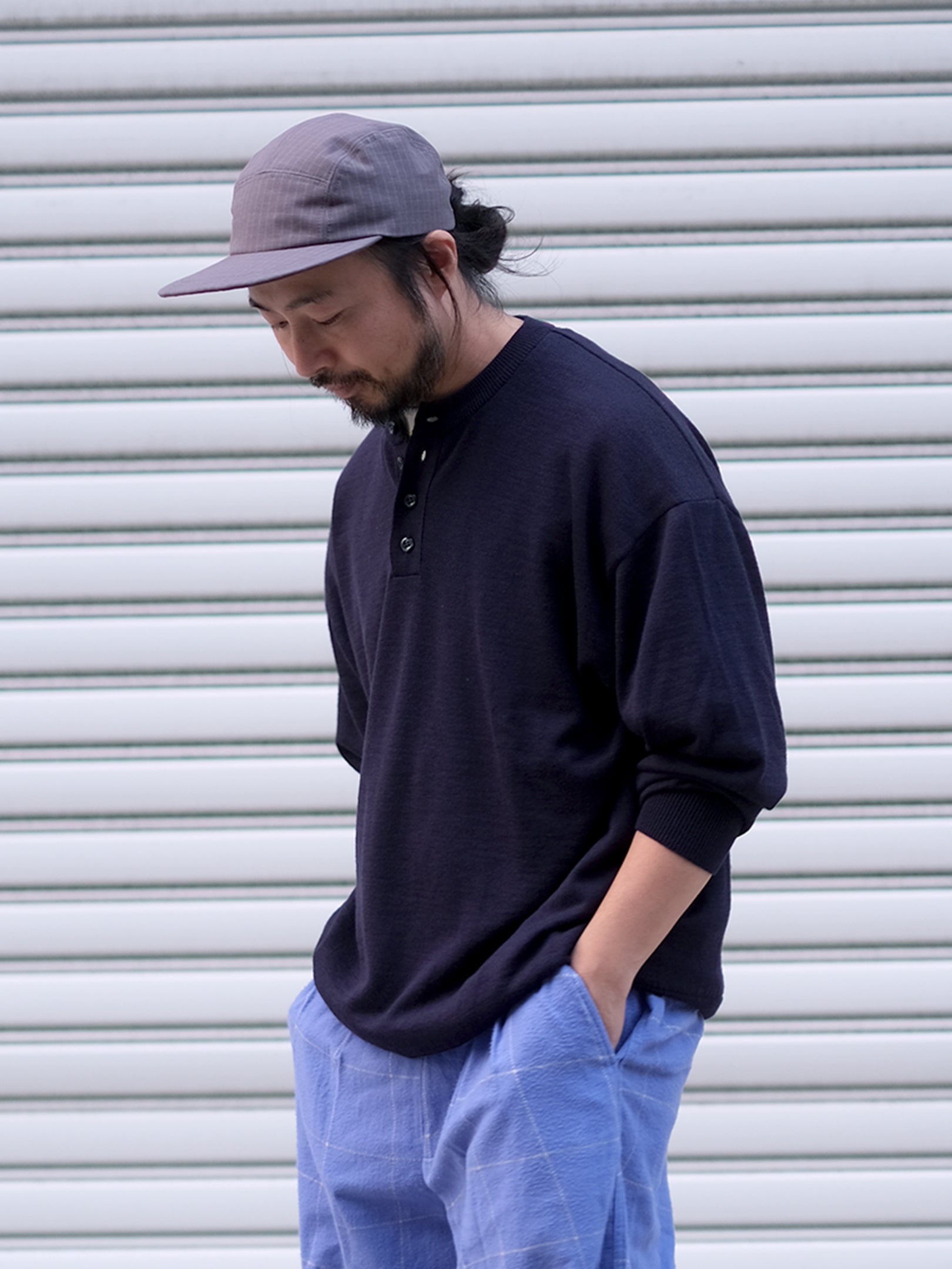 maillot mature "Boundary Henley Sweater(2colors)"