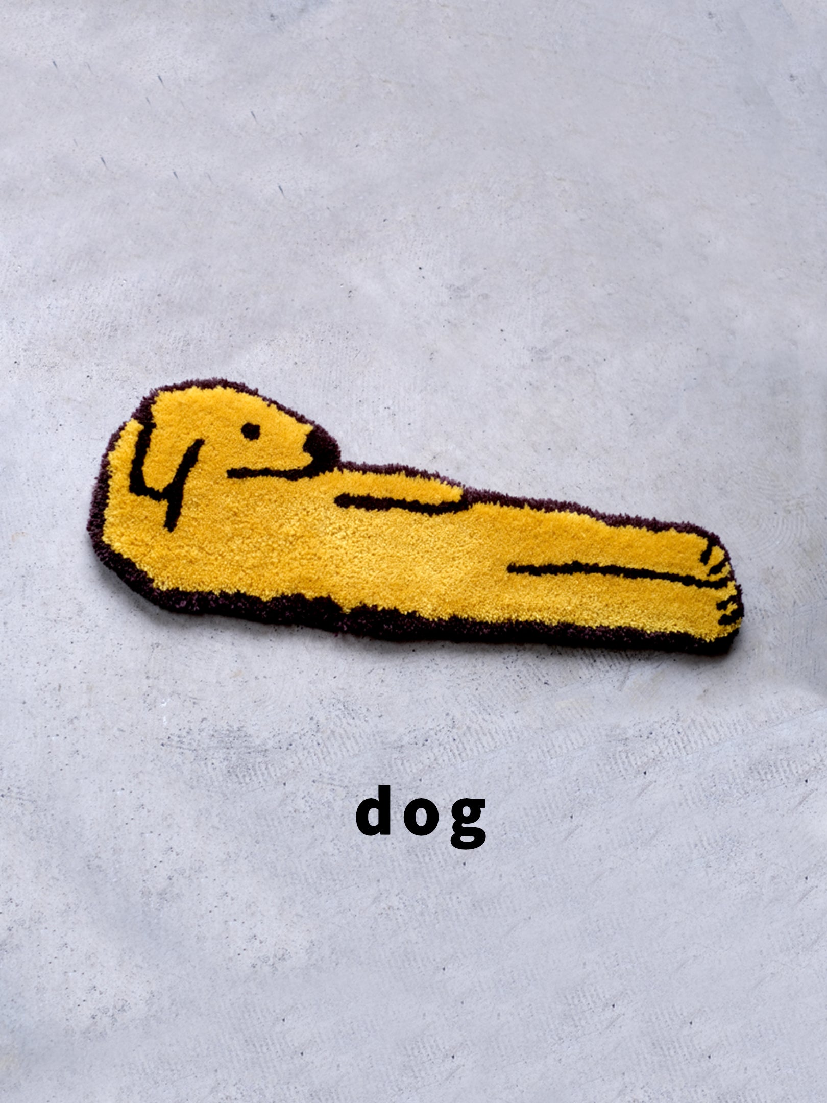 ⚫︎受注生産 TOUTEN×PANIRUG "涅槃像 dog & cat  RUG"