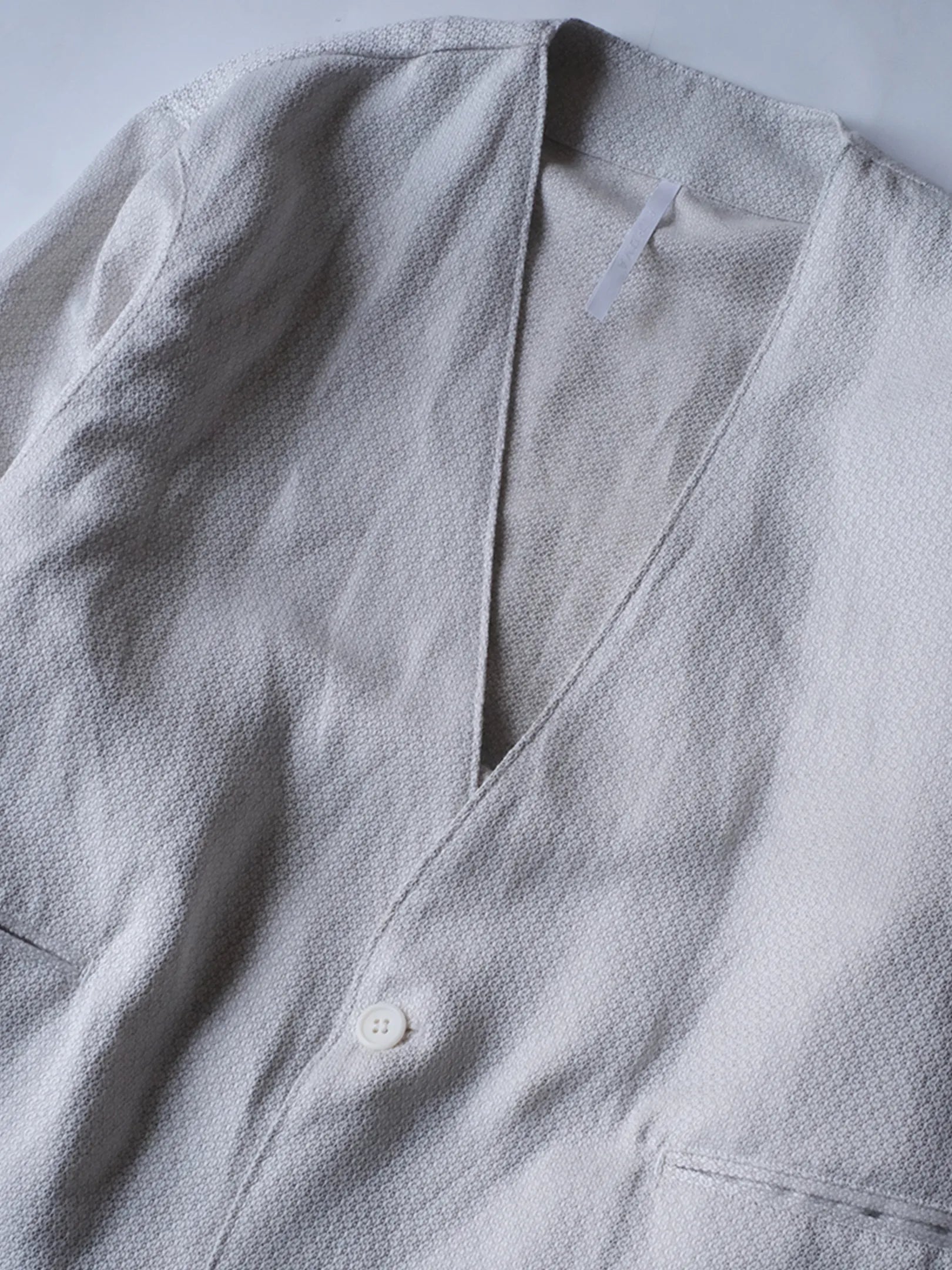 ATPOVA/ARTE POVERA "セレモニー リネンポリエステル混 ノーカラーJKT"