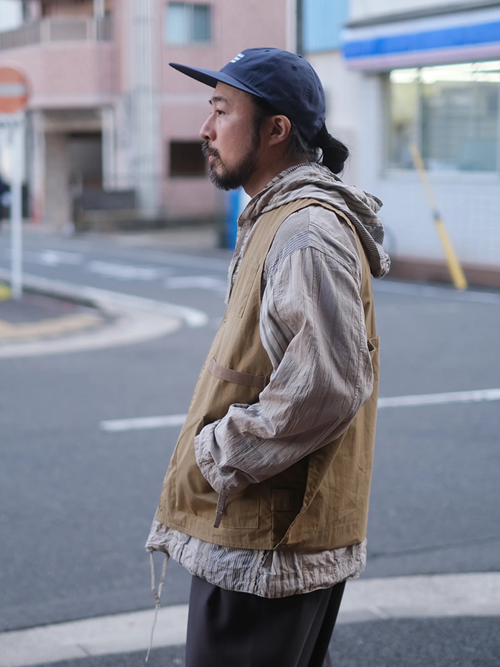 ARTE POVERA "ストライプMIXMIX フードSH"