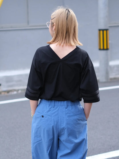 THE SUNNY "FOOTBALL T-SHIRT(BLACK)"