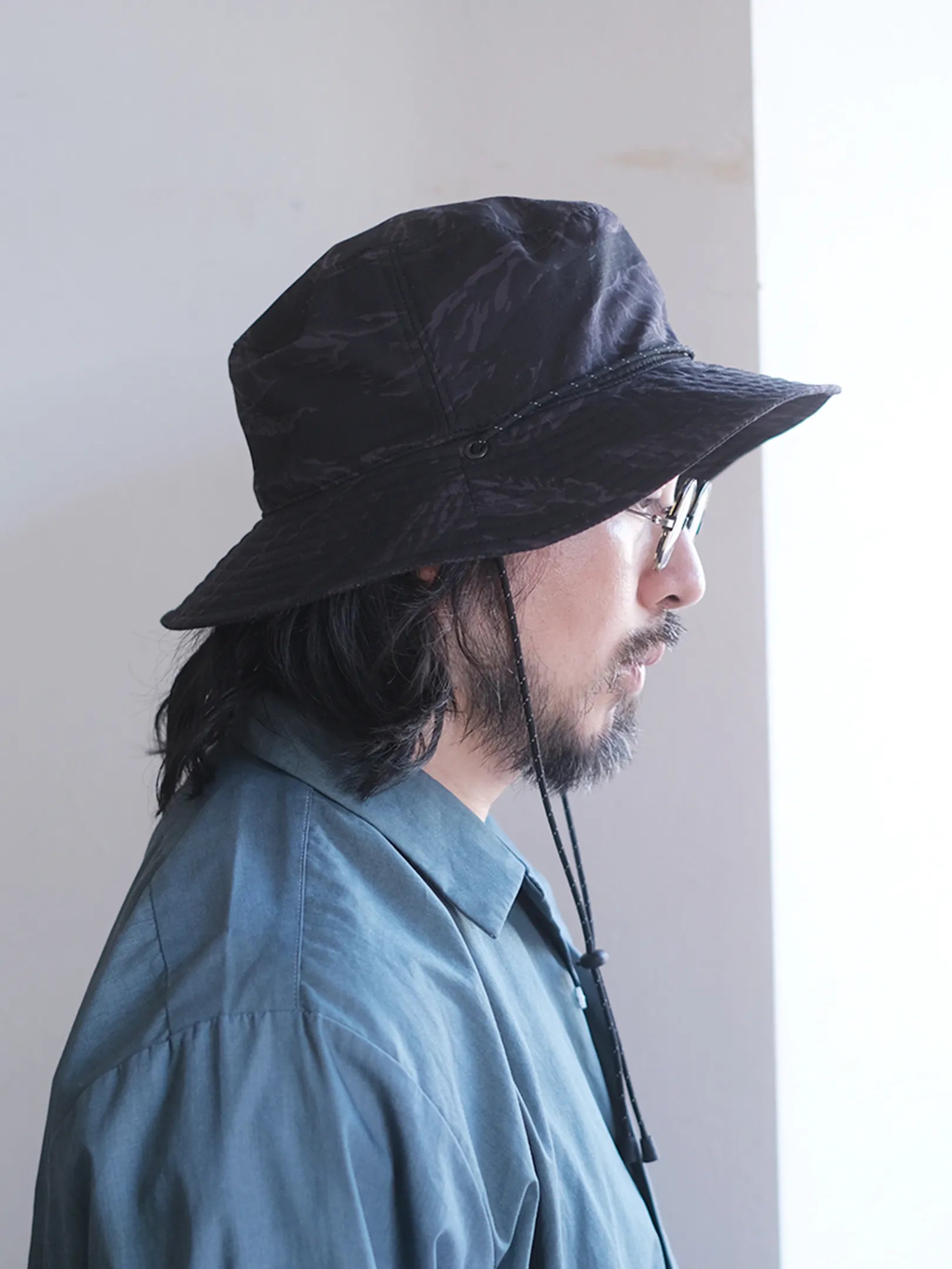 FOUND FEATHER "Sun Trek Hat // BLACK CAMO"