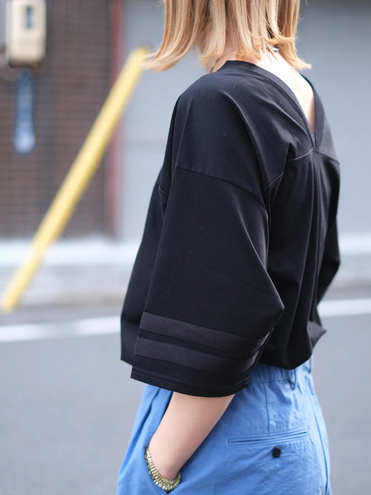 THE SUNNY "FOOTBALL T-SHIRT(BLACK)"