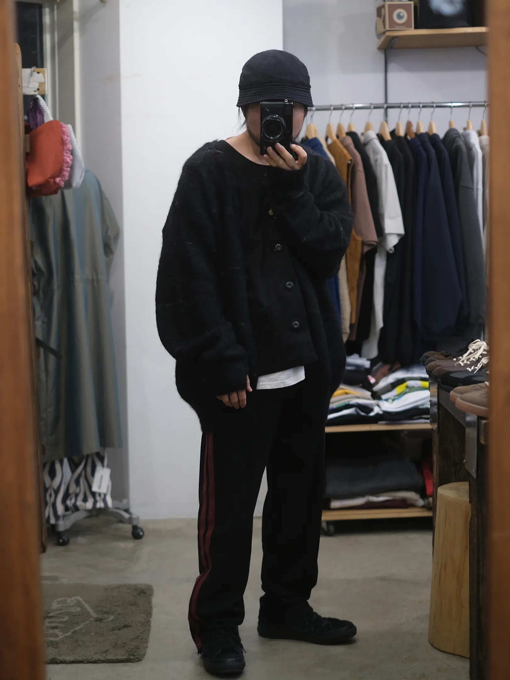 THE SUNNY "MOHAIR BOARDER CARDIGAN(BLACK)"