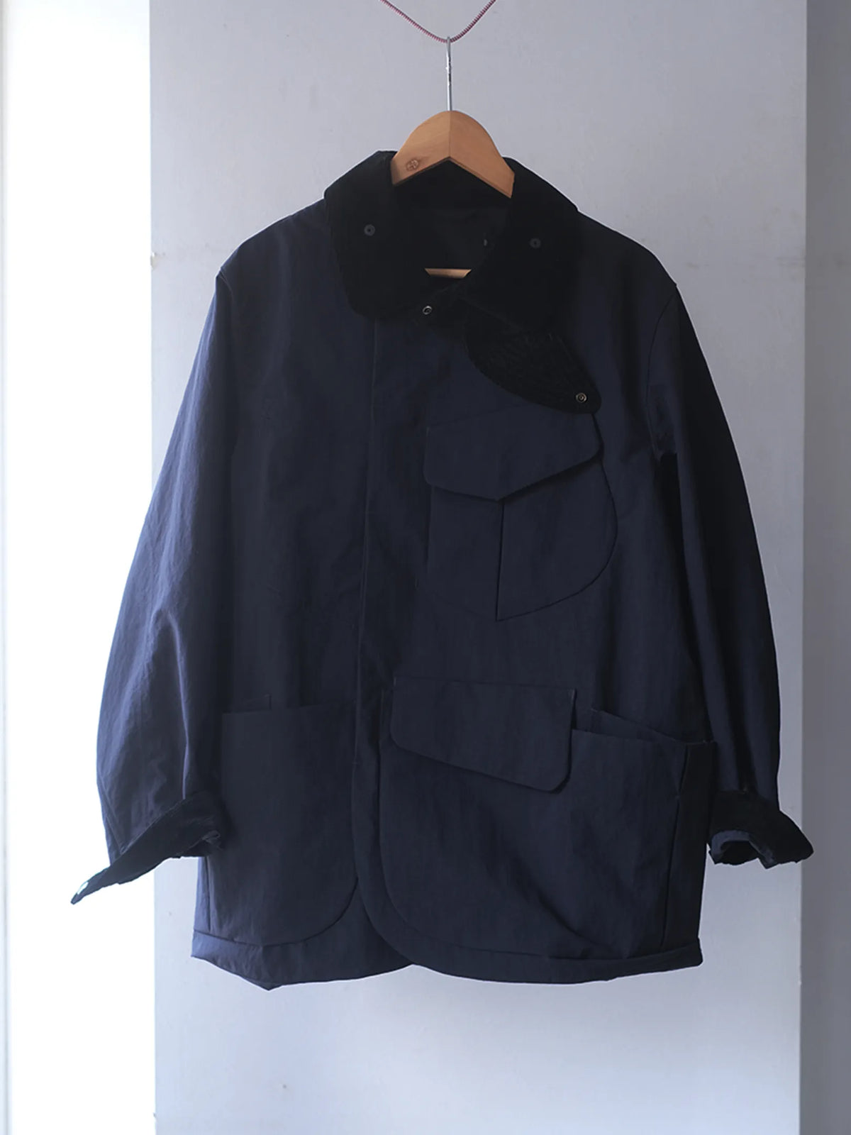norbit by Hiroshi Nozawa "Salt-Shrinking Nylon Coverall JACKET(NAVY)"