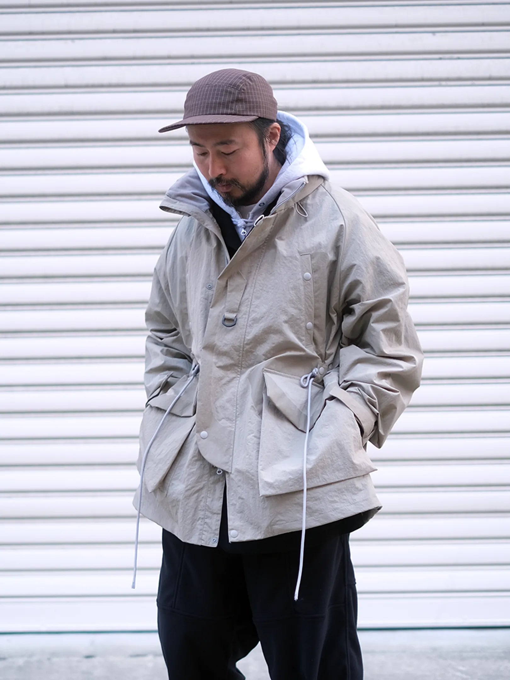norbit by Hiroshi Nozawa "Printed patch mountain parka(GRAY)"