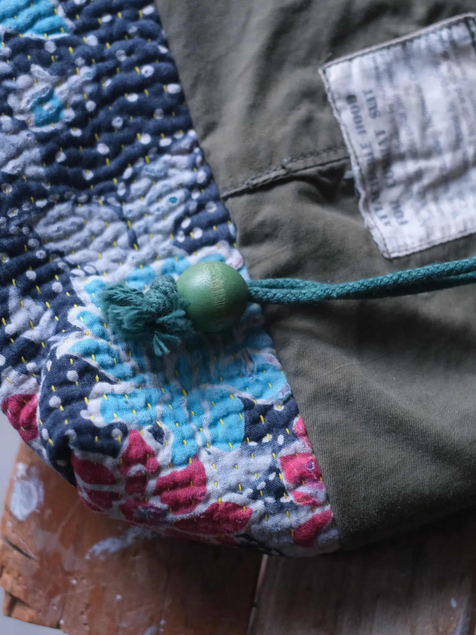 ARTE POVERA "イギリススモックパーカー1950 RE-インドラリーキルト MIX サコッシュ"(3patern)