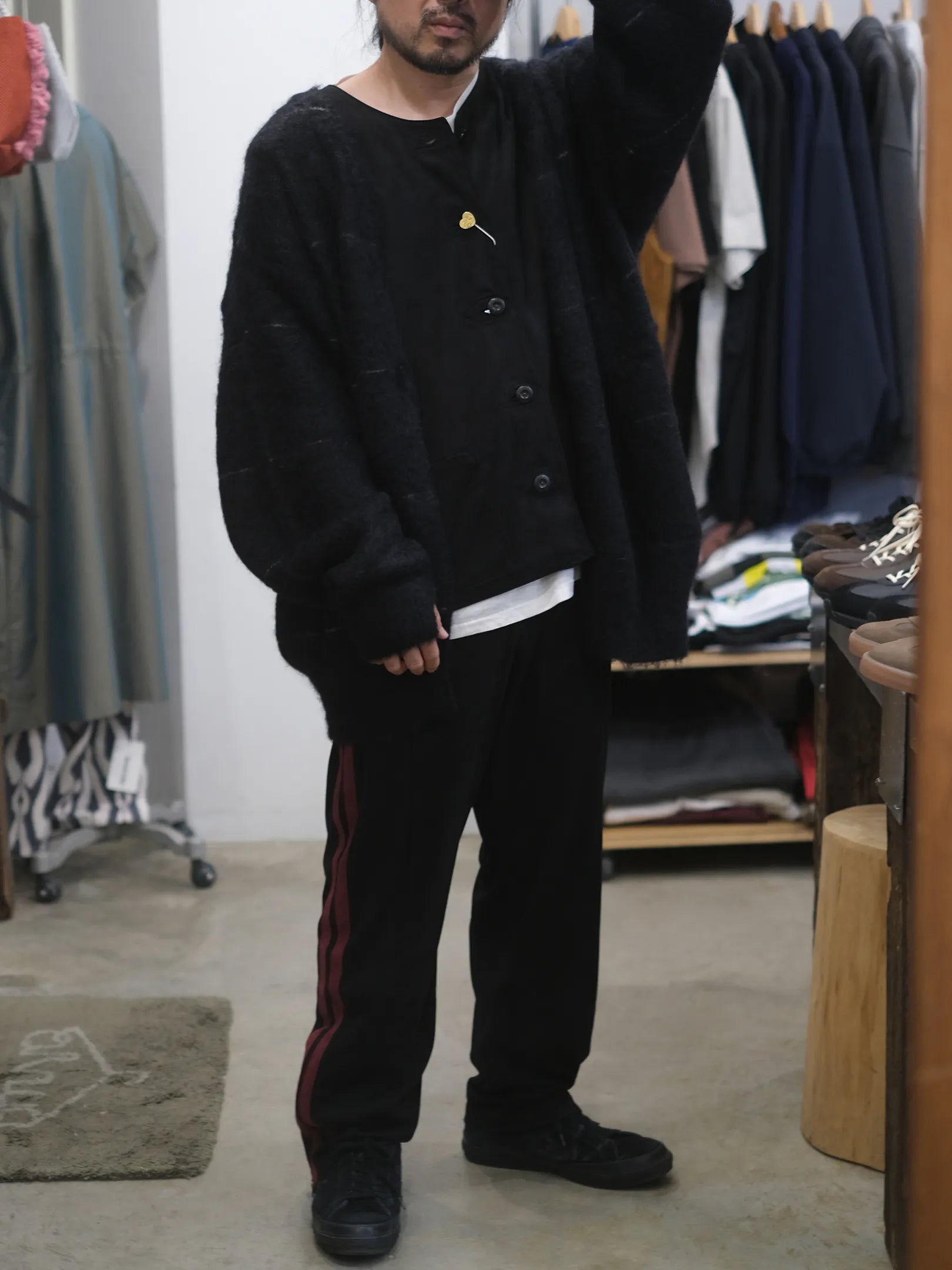 THE SUNNY "MOHAIR BOARDER CARDIGAN(BLACK)"
