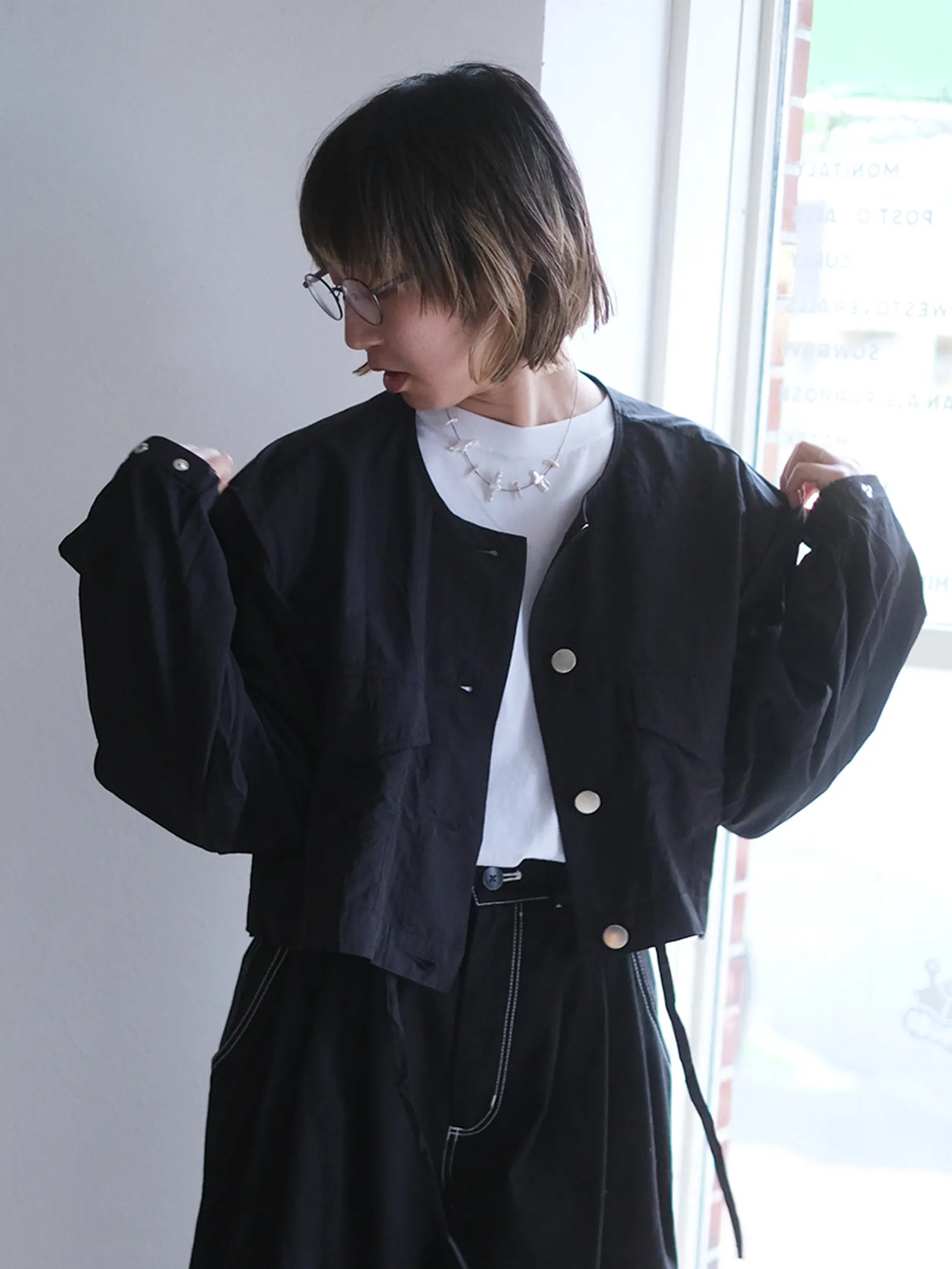 ANTHOM "ナイロン ミリタリー袖取り外しアウター"