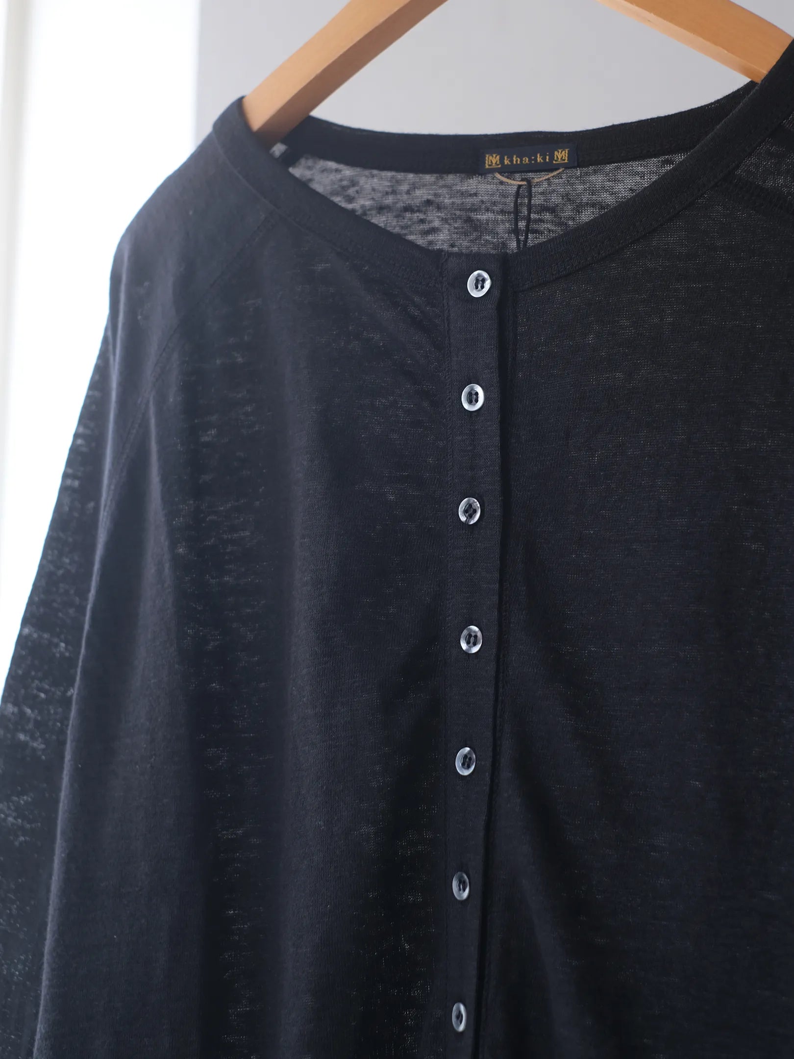 Kha:ki "LINEN 11B CARDIGAN"