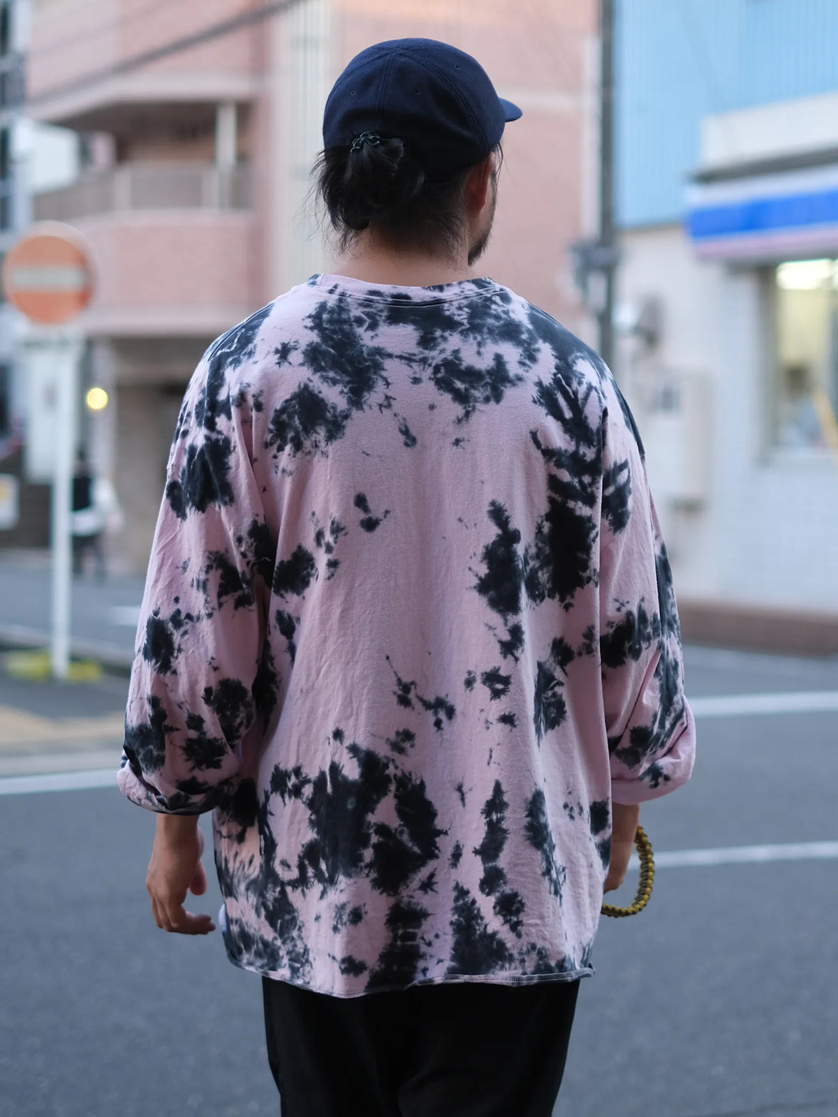 GILDAN CUSTOM TIE-DYE DABO SLEEVE  Tee (LT.PINK: LONG )
