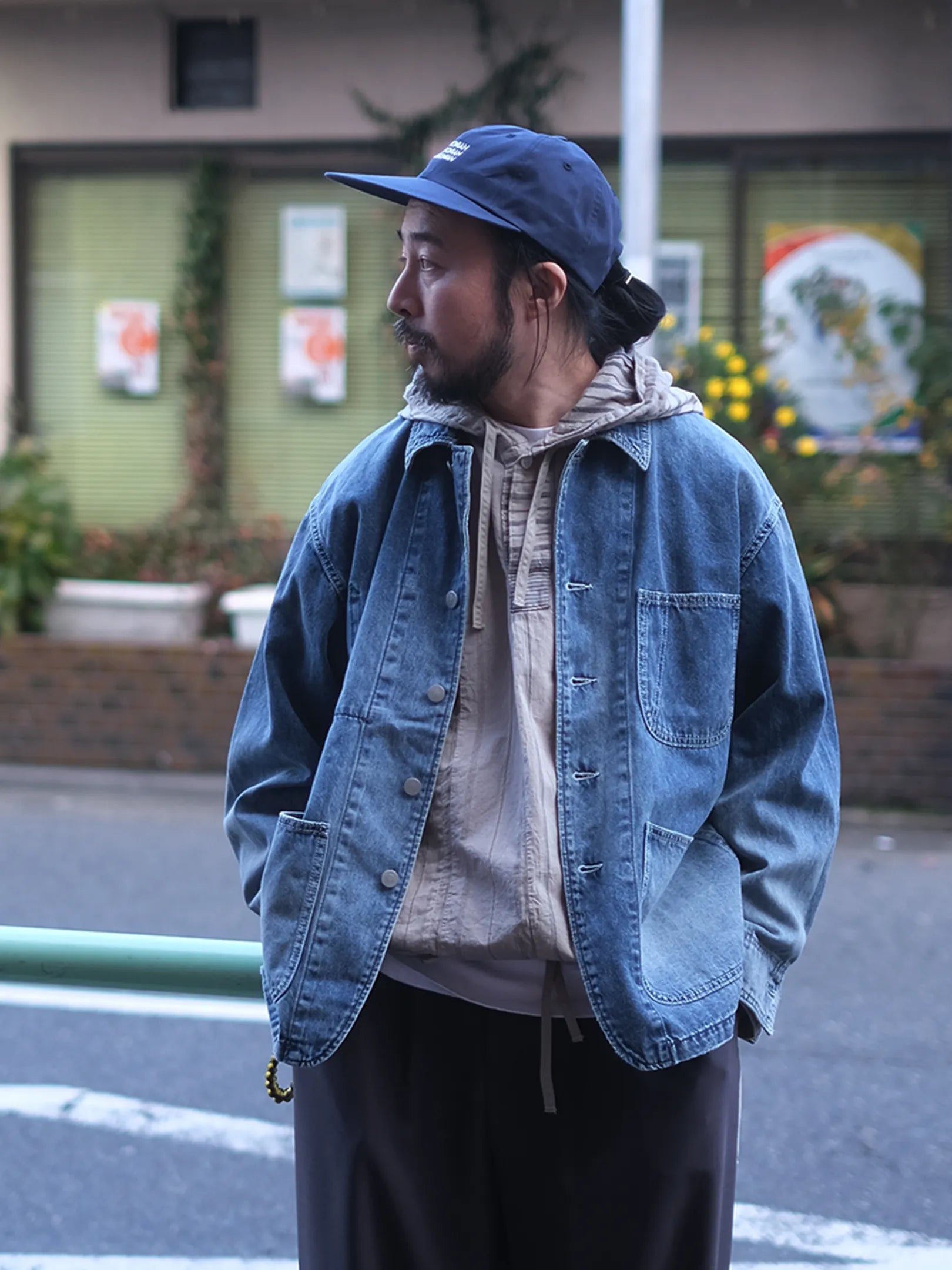 ARTE POVERA "ストライプMIXMIX フードSH"