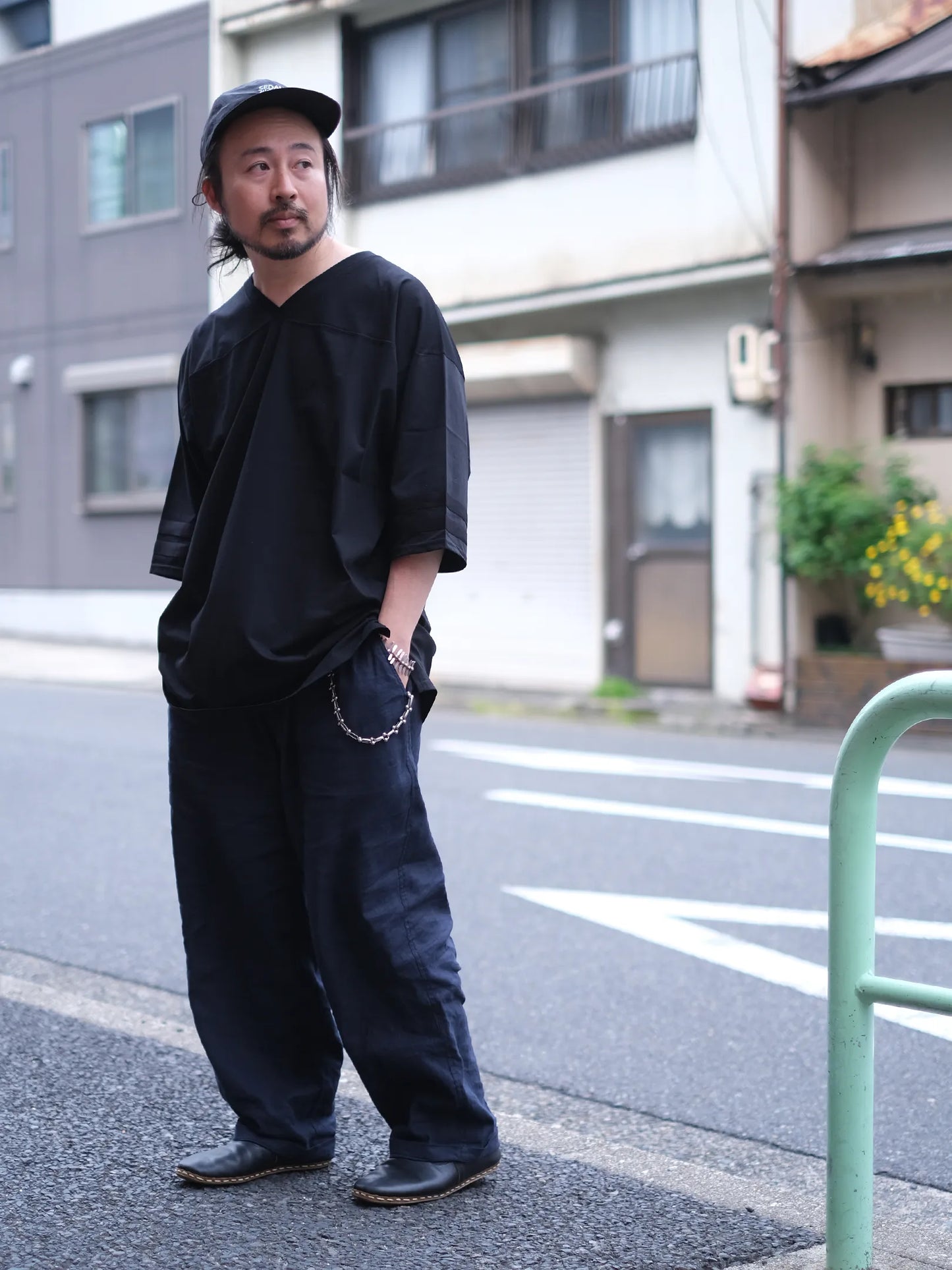 THE SUNNY "FOOTBALL T-SHIRT(BLACK)"