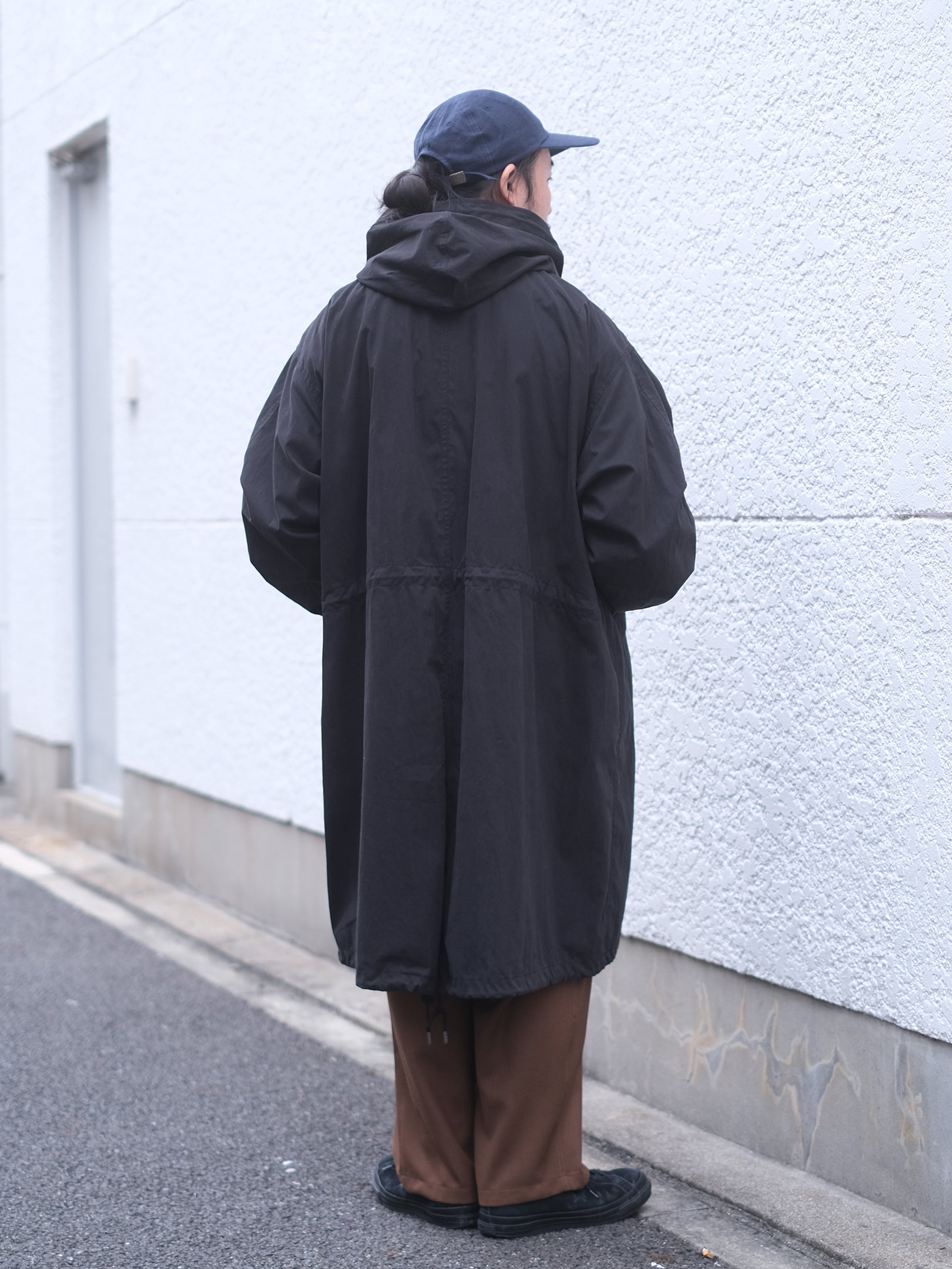 manon "COTTON NYLON HOODCOAT"