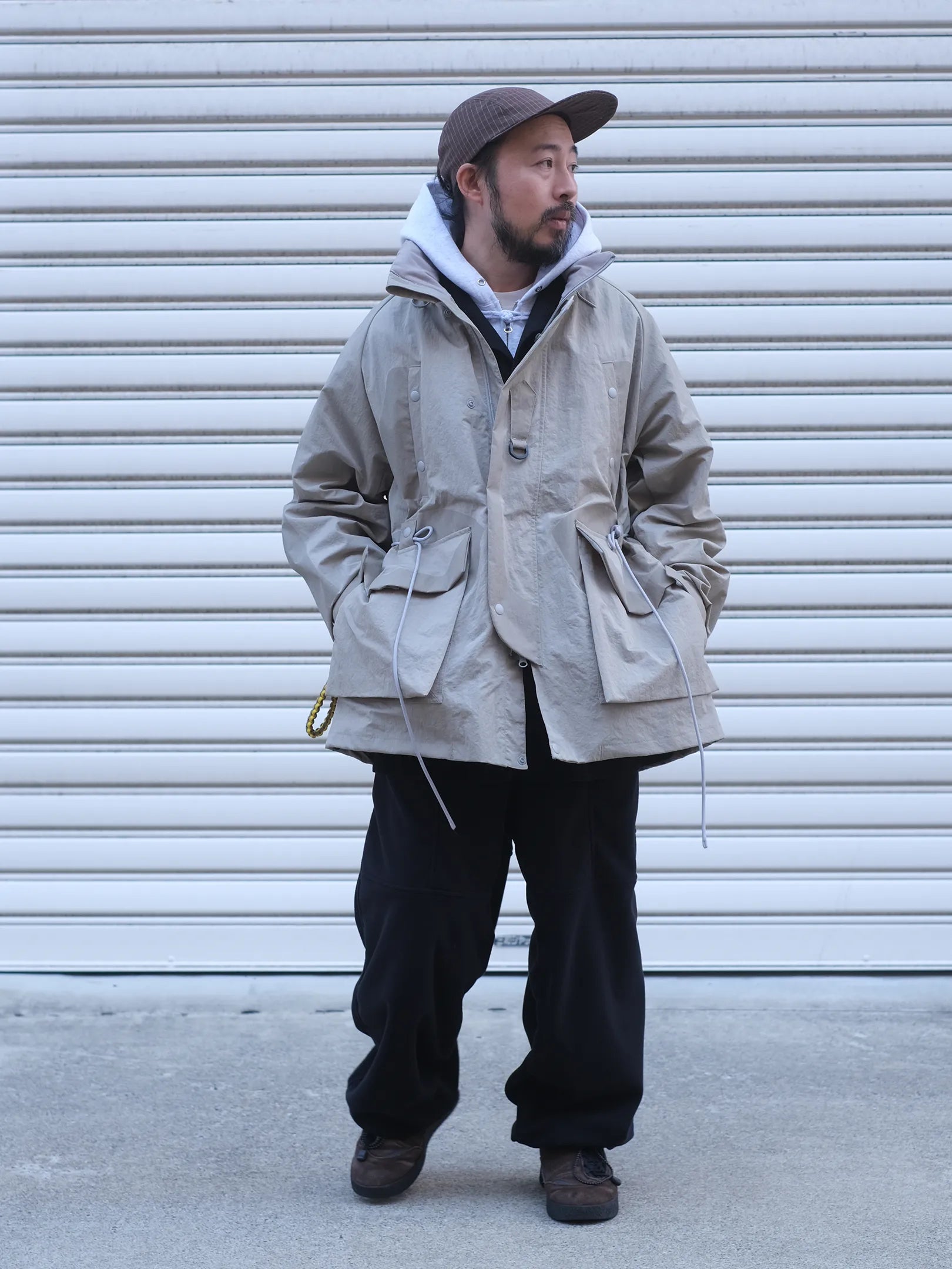 norbit by Hiroshi Nozawa "Printed patch mountain parka(GRAY)"