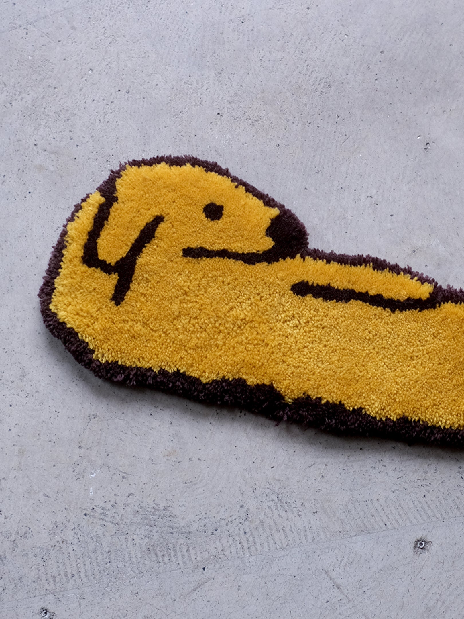 ⚫︎受注生産 TOUTEN×PANIRUG "涅槃像 dog & cat  RUG"