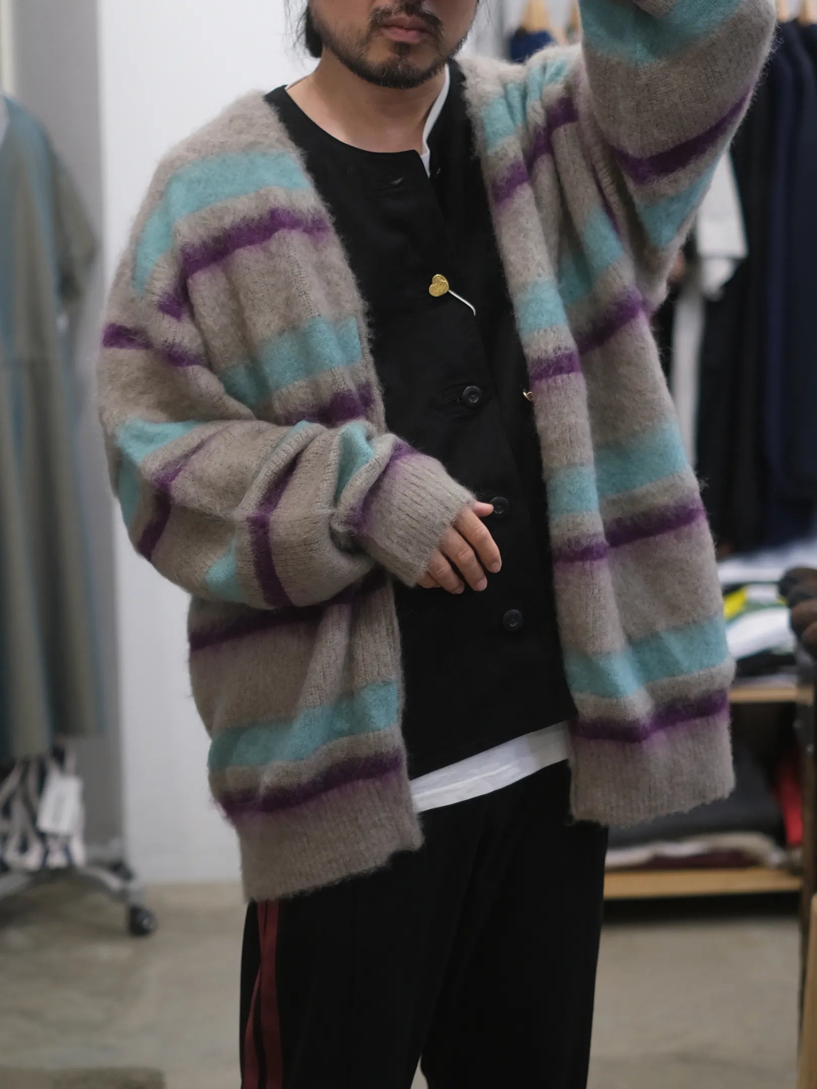 THE SUNNY "MOHAIR BOARDER CARDIGAN(BEIGE)"