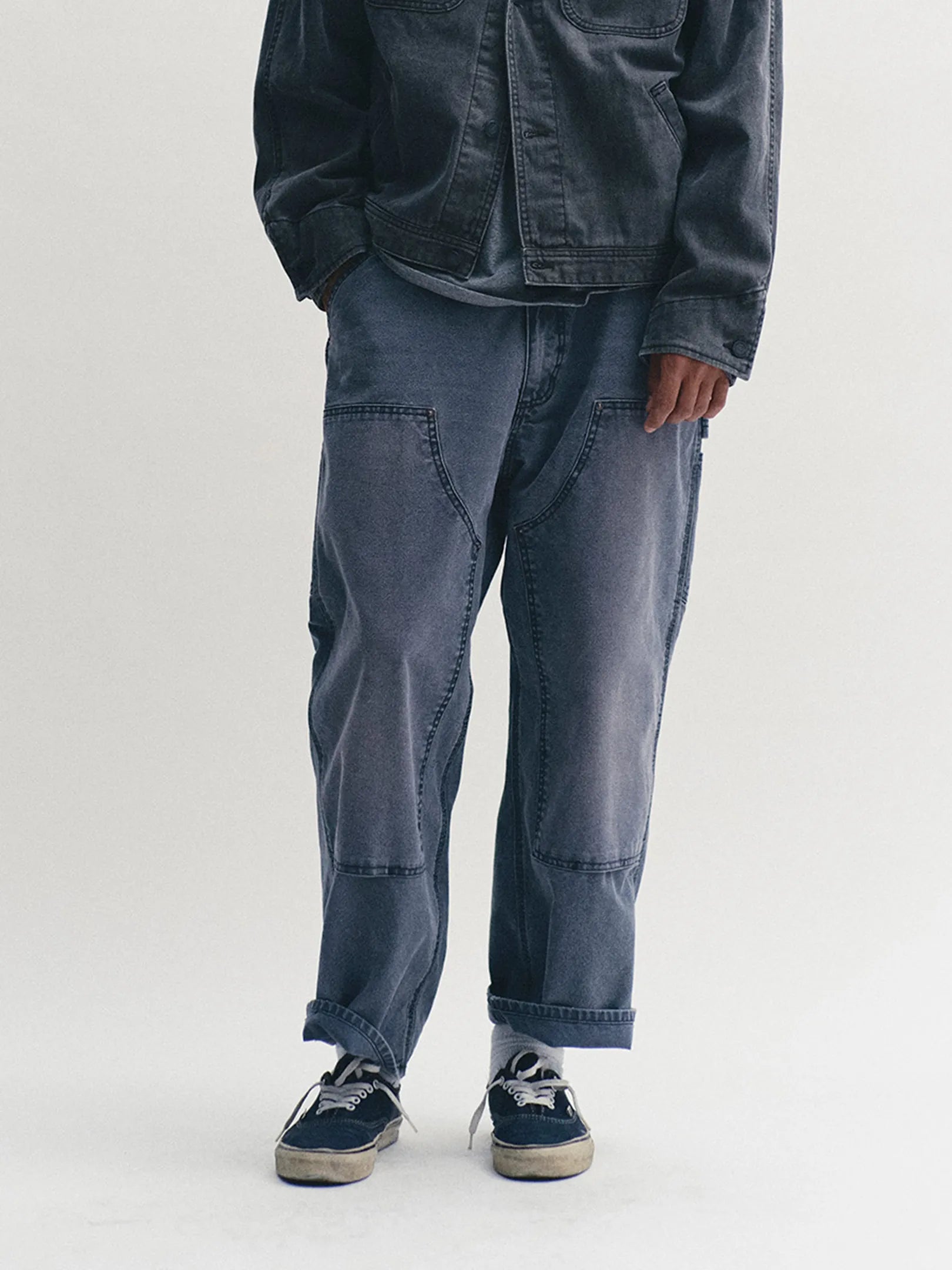 3/7 12~ SEDAN ALL-PURPOSE "Vintage Washed Double Knee Pants(2colors)"