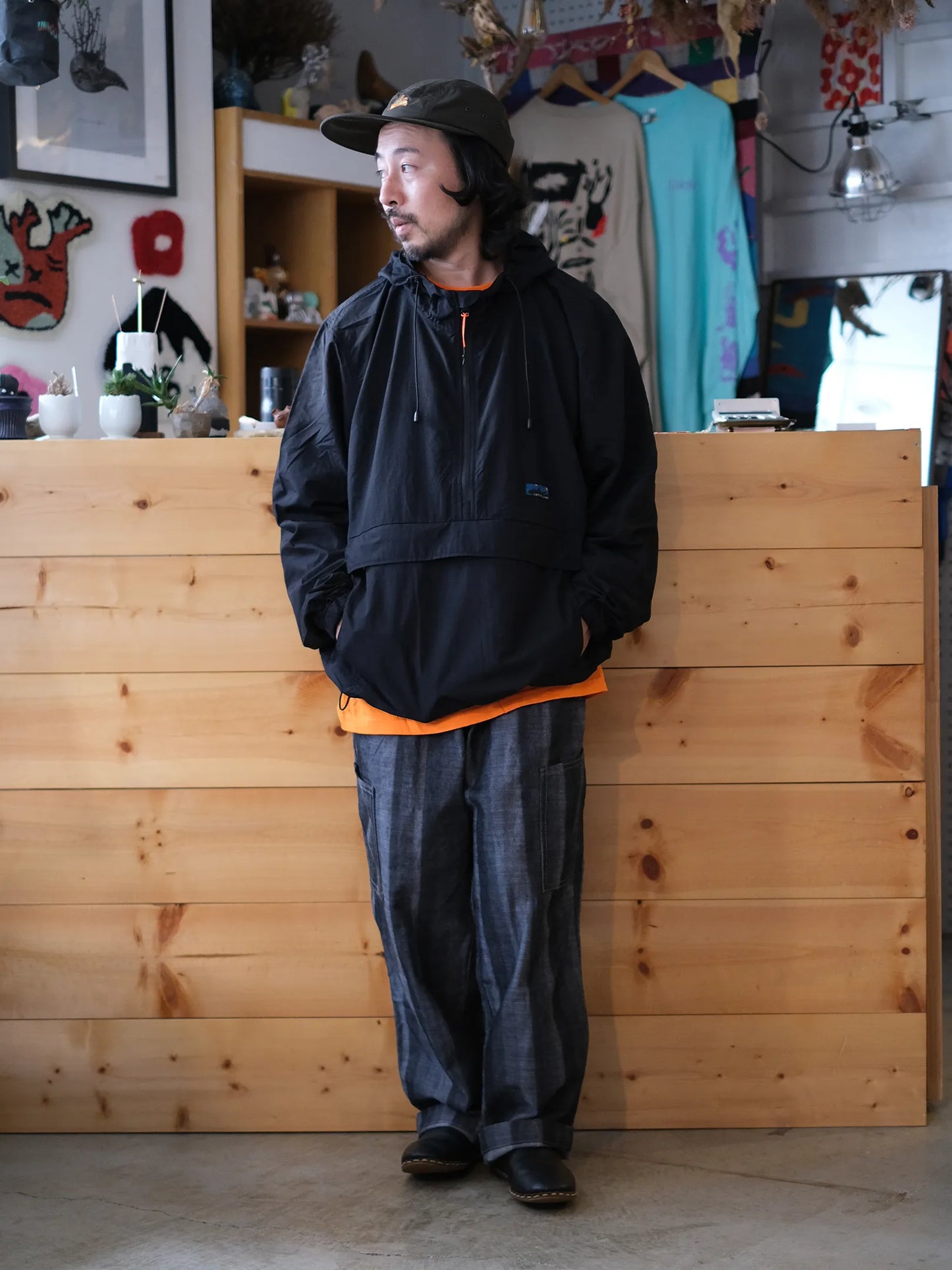 ★受注販売★LOTUSLAND  "Land scape ANORAK(BLACK)"