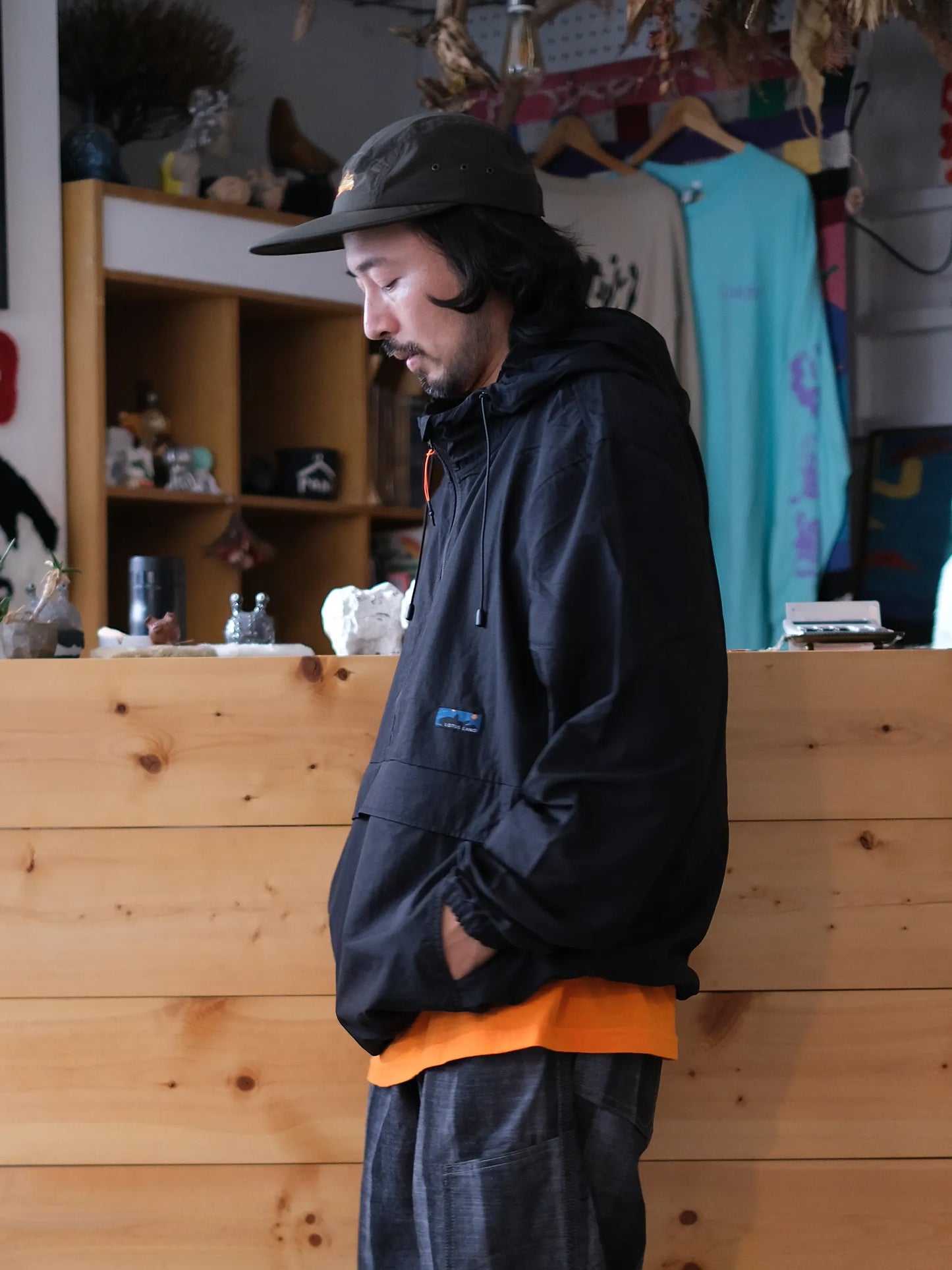 ★受注販売★LOTUSLAND  "Land scape ANORAK(BLACK)"