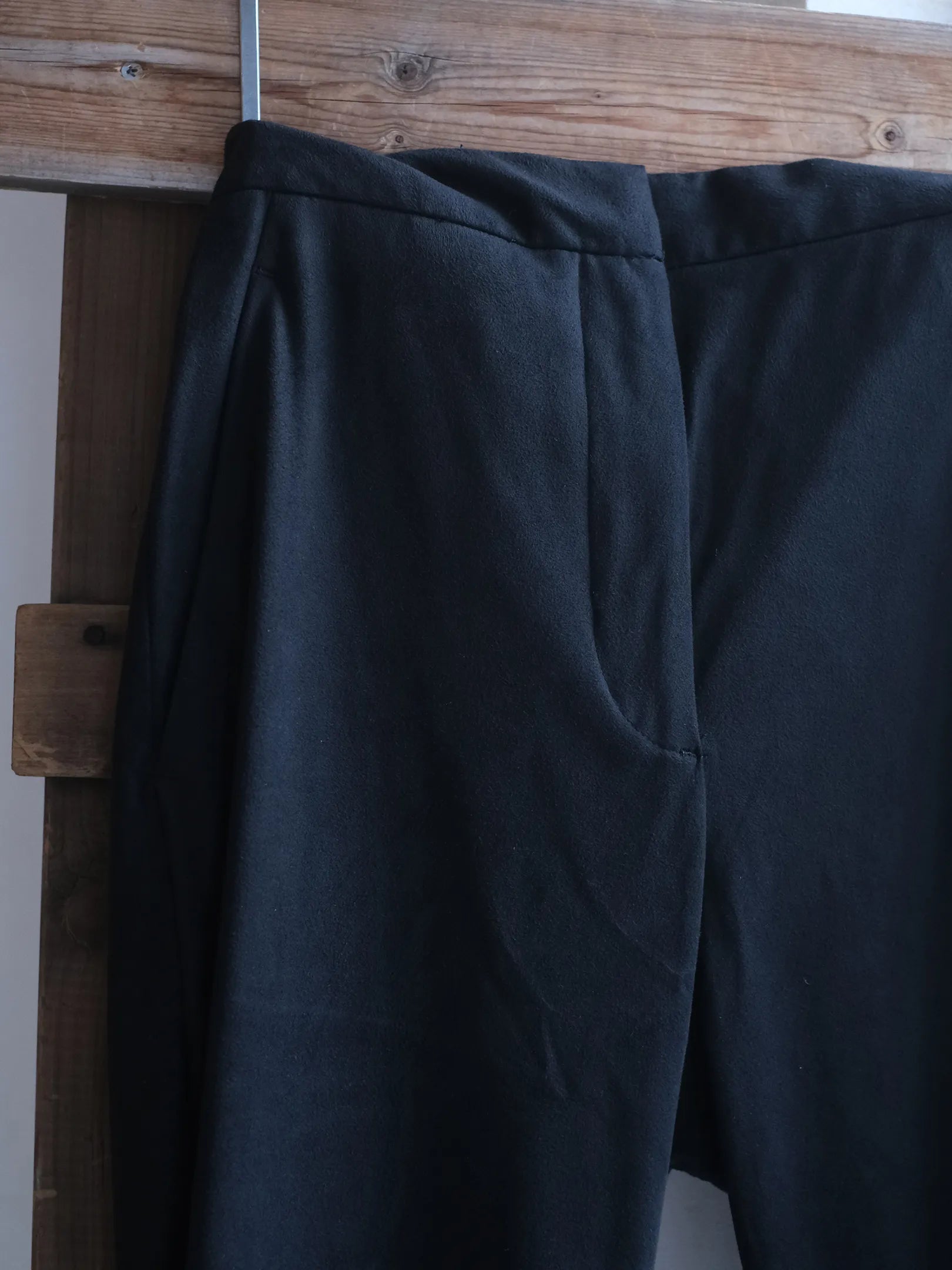 THE SUNNY "TECH SUEDE FLARE PANTS"