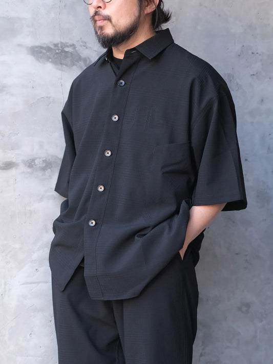 maillot  "shadow  check s/s big shirt(2colors)"
