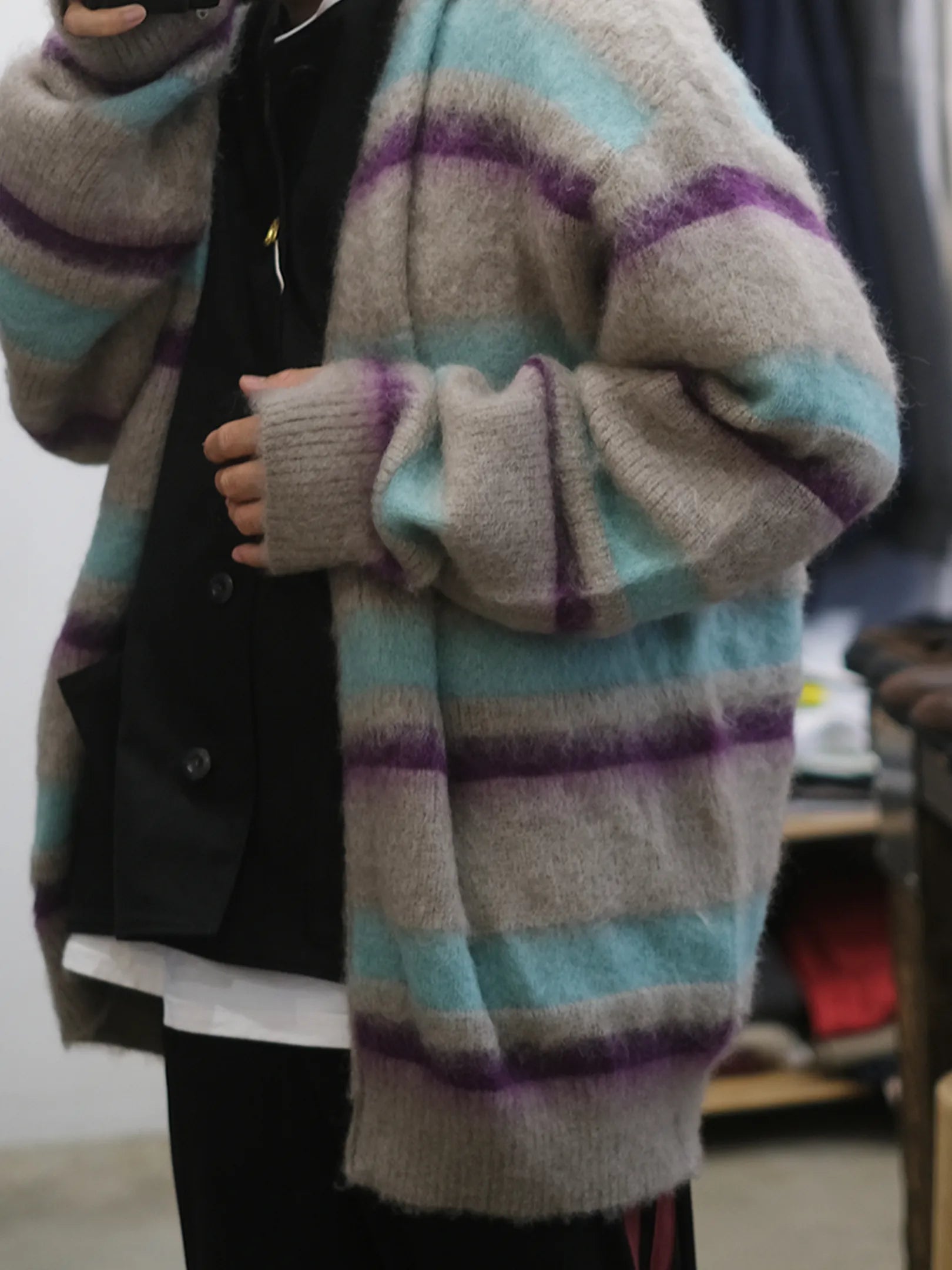 THE SUNNY "MOHAIR BOARDER CARDIGAN(BEIGE)"